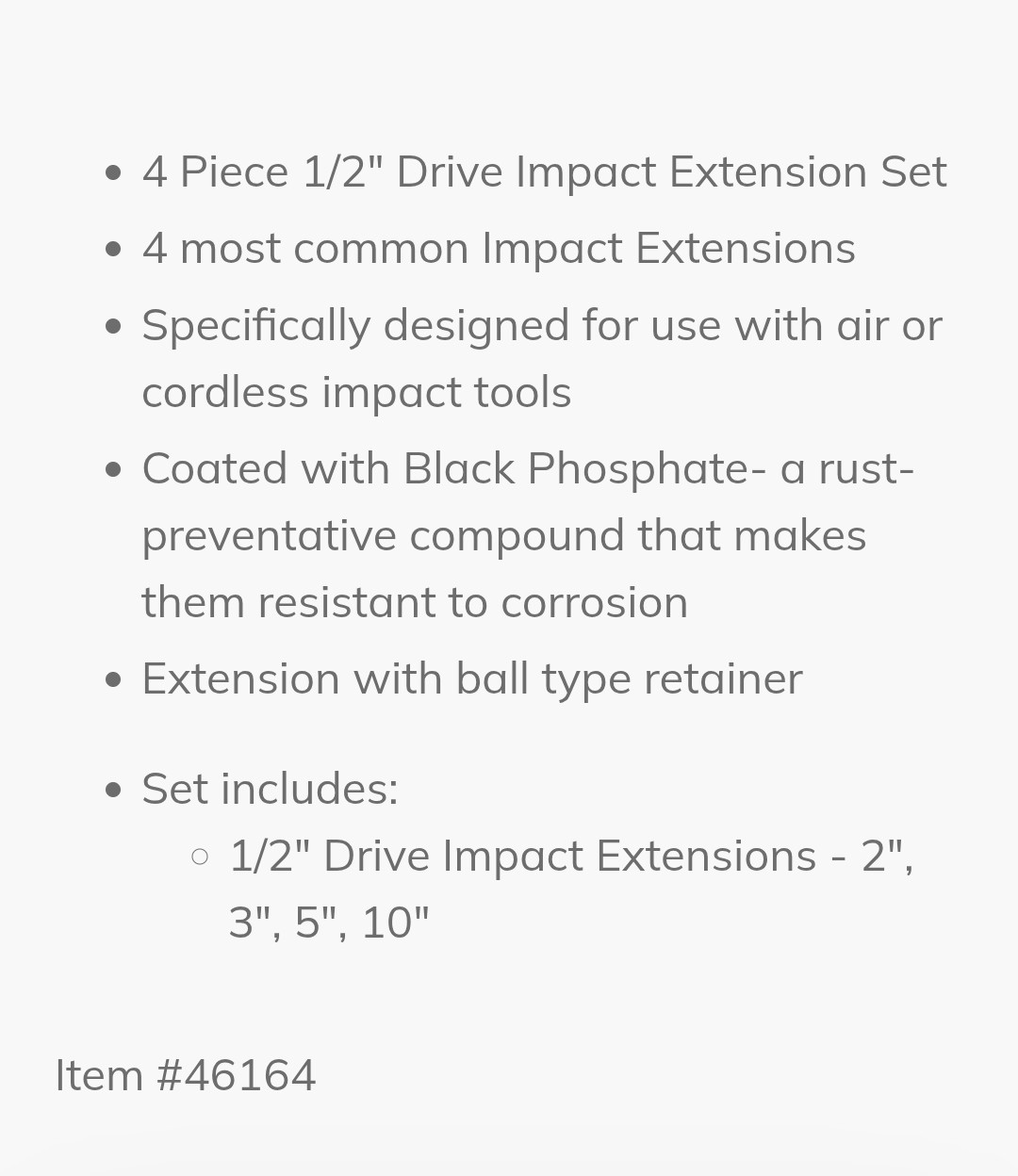 SK Professional Tools 1/2″ Impact Extension Set New LIFETIME WARRANTY