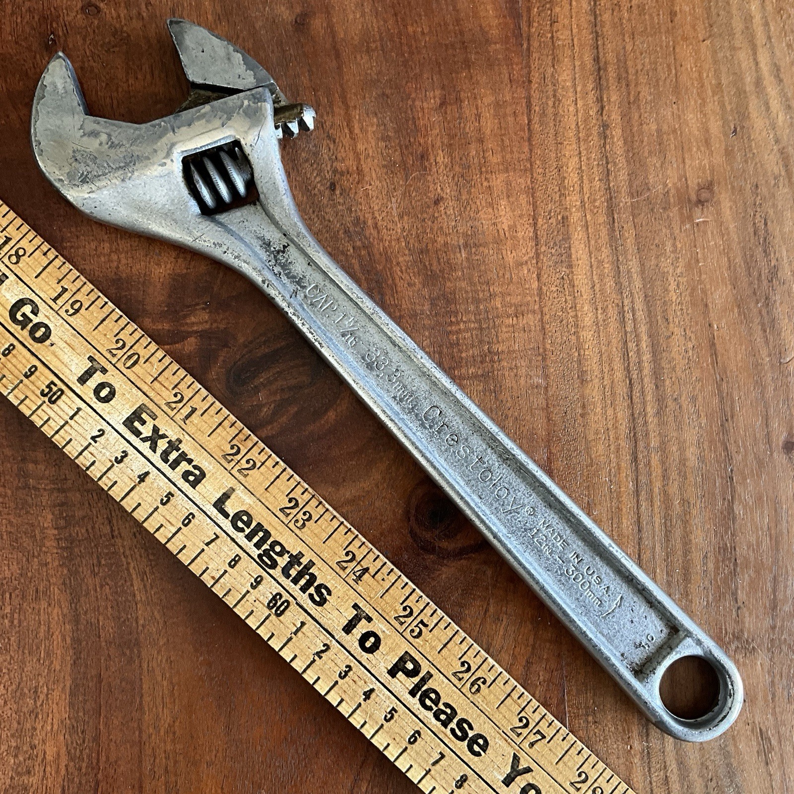Crescent Brand 12” Adjustable Wrench Crestoloy 12in-300mm Vintage Made in USA