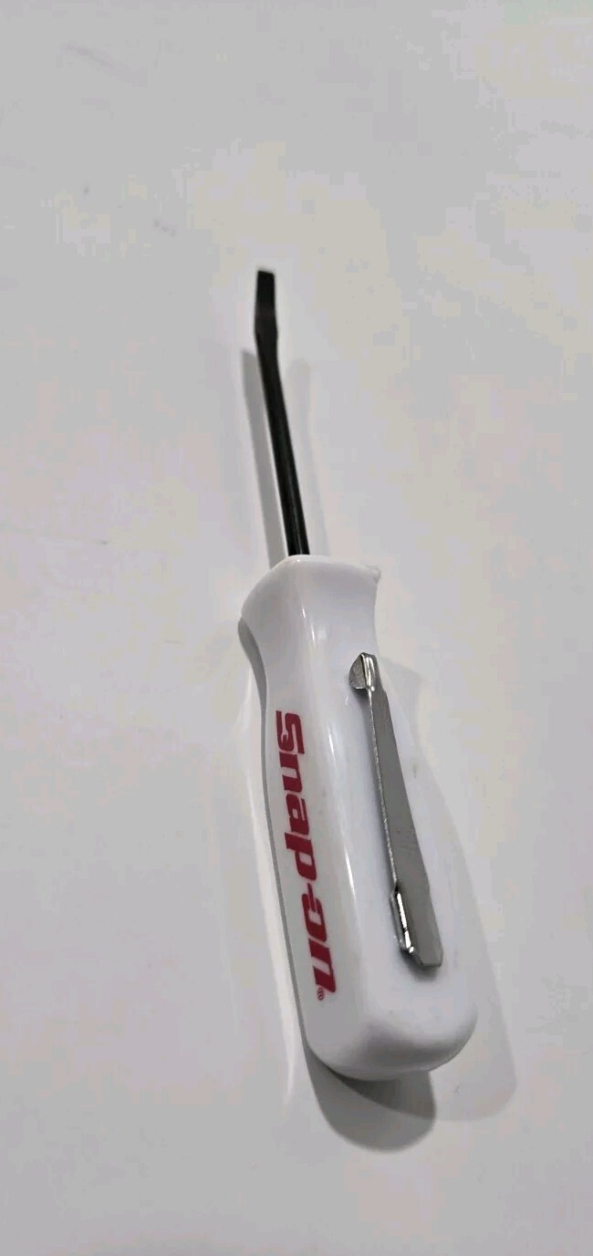2X White Snap on tools Promo PRY BAR screwdrivers per order pocket Clip NEW+GIFT