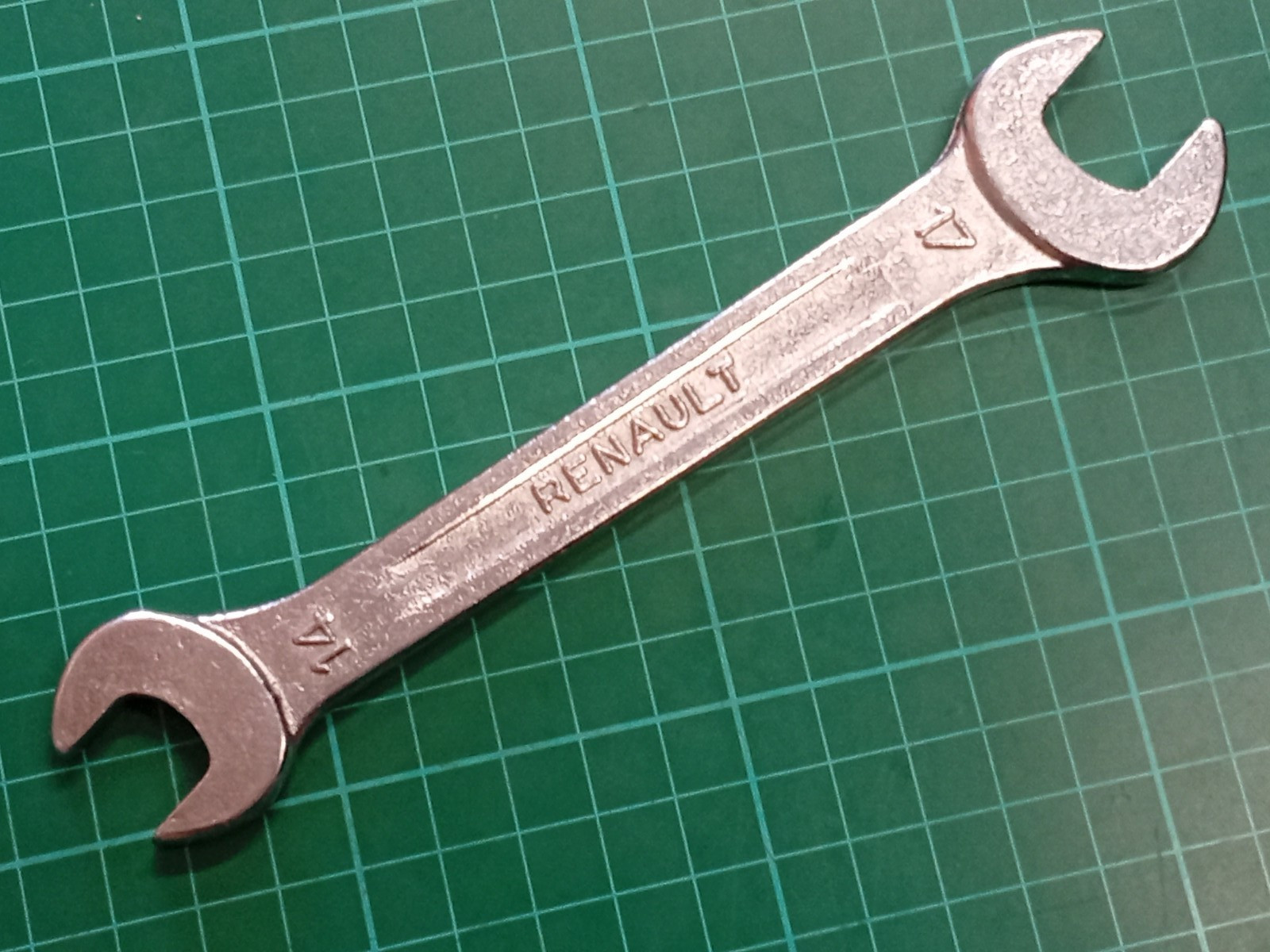 Vintage Renault Tool Kit 14mm x 17mm Open Ended Spanner, Made In France