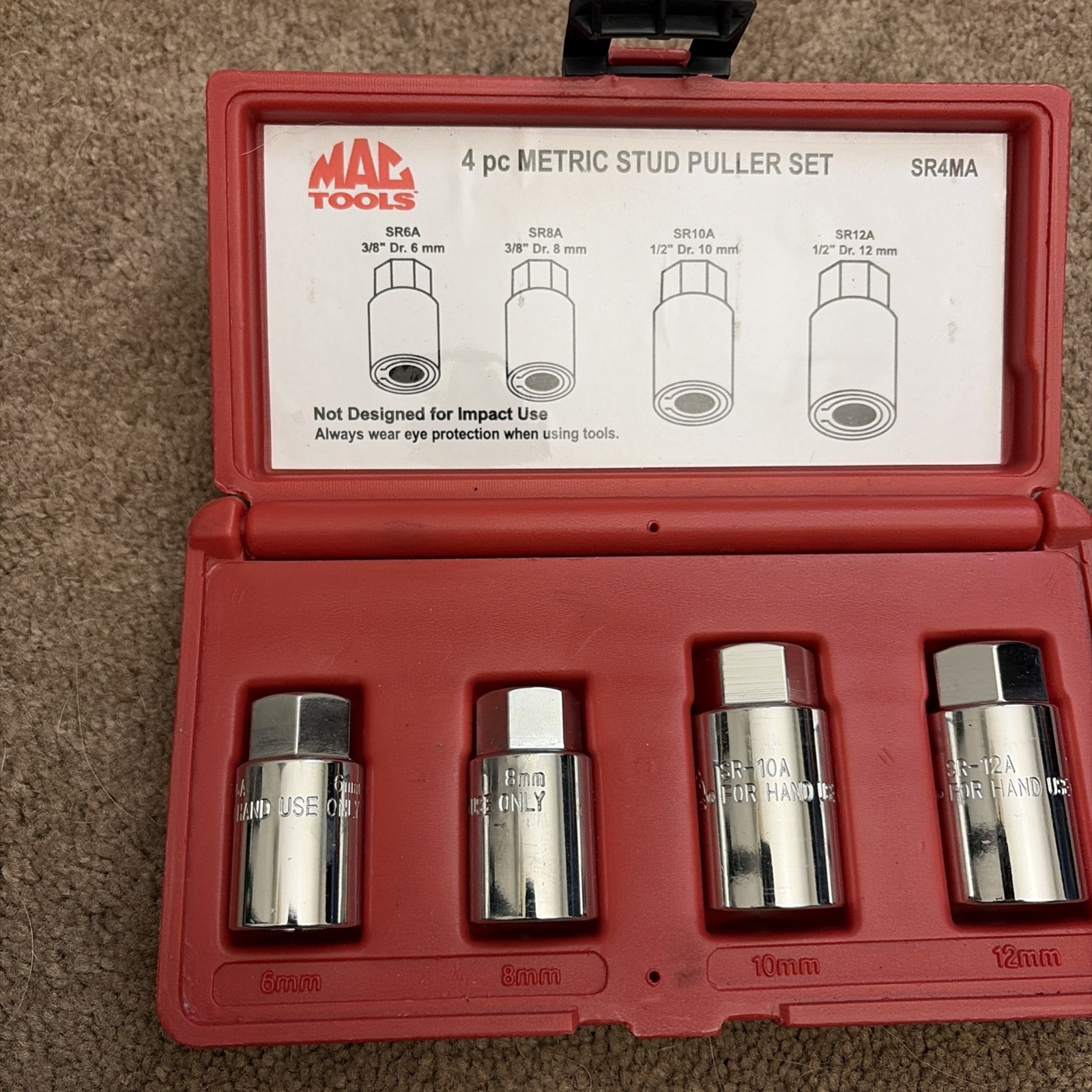 MAC Tools SR4MA 4 Pc Metric Stud Puller Set