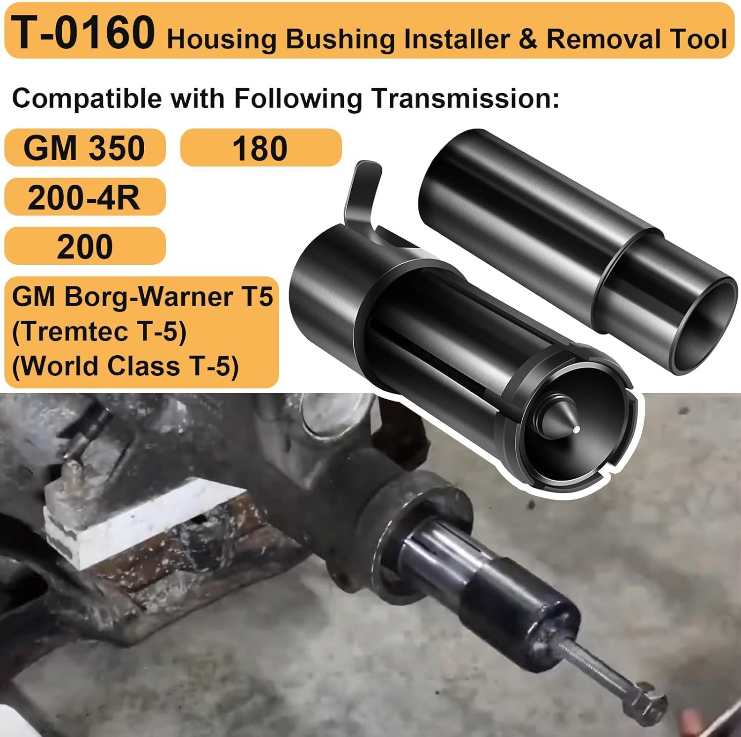 T-0160 Extension Housing Bushing Driver Installer Tool for GM Transmission 350