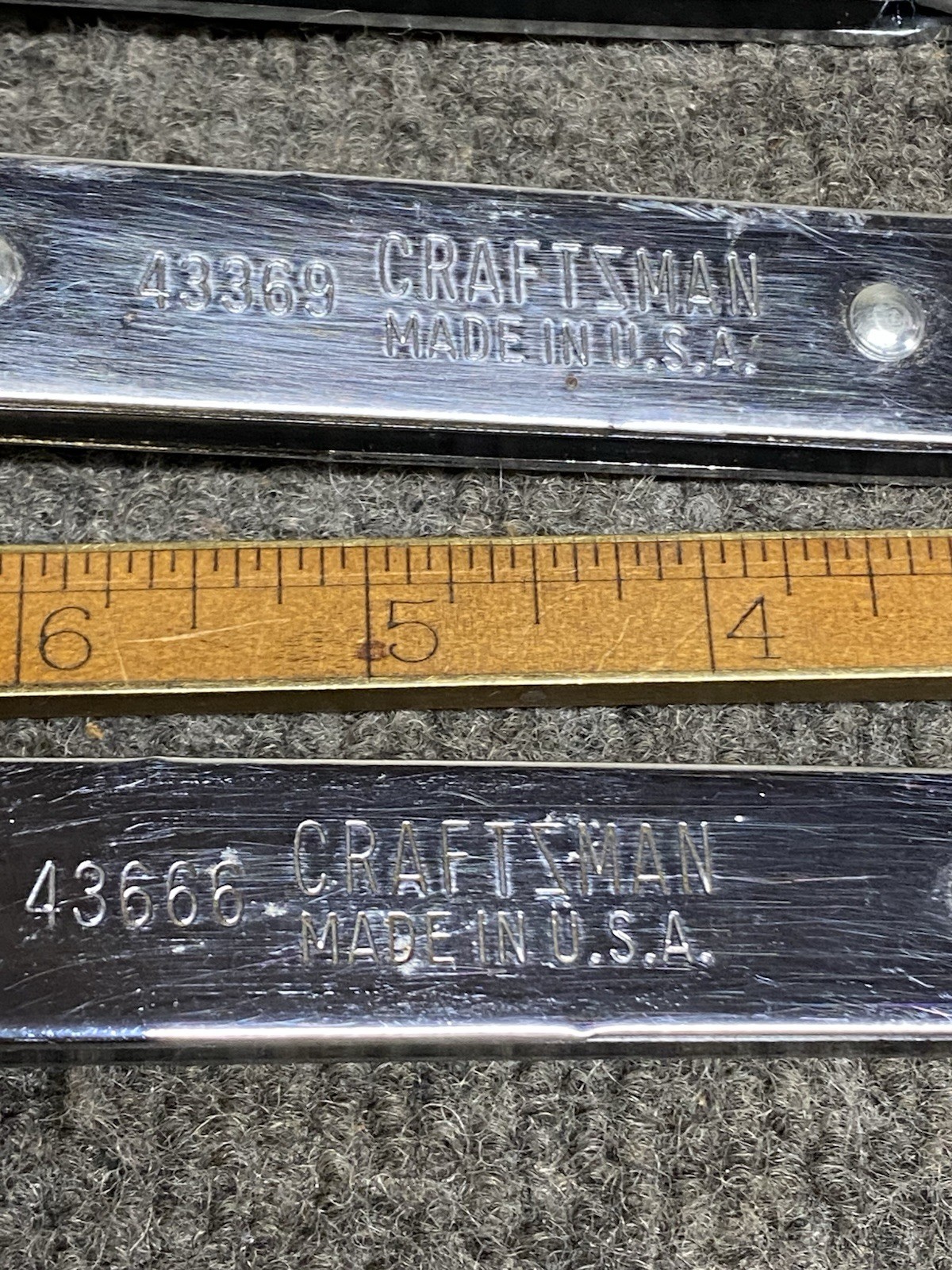 CRAFTSMAN #9 43376 4 PC OFFSET METRIC RATCHET BOX WRENCH SET 9 – 21 mm USA