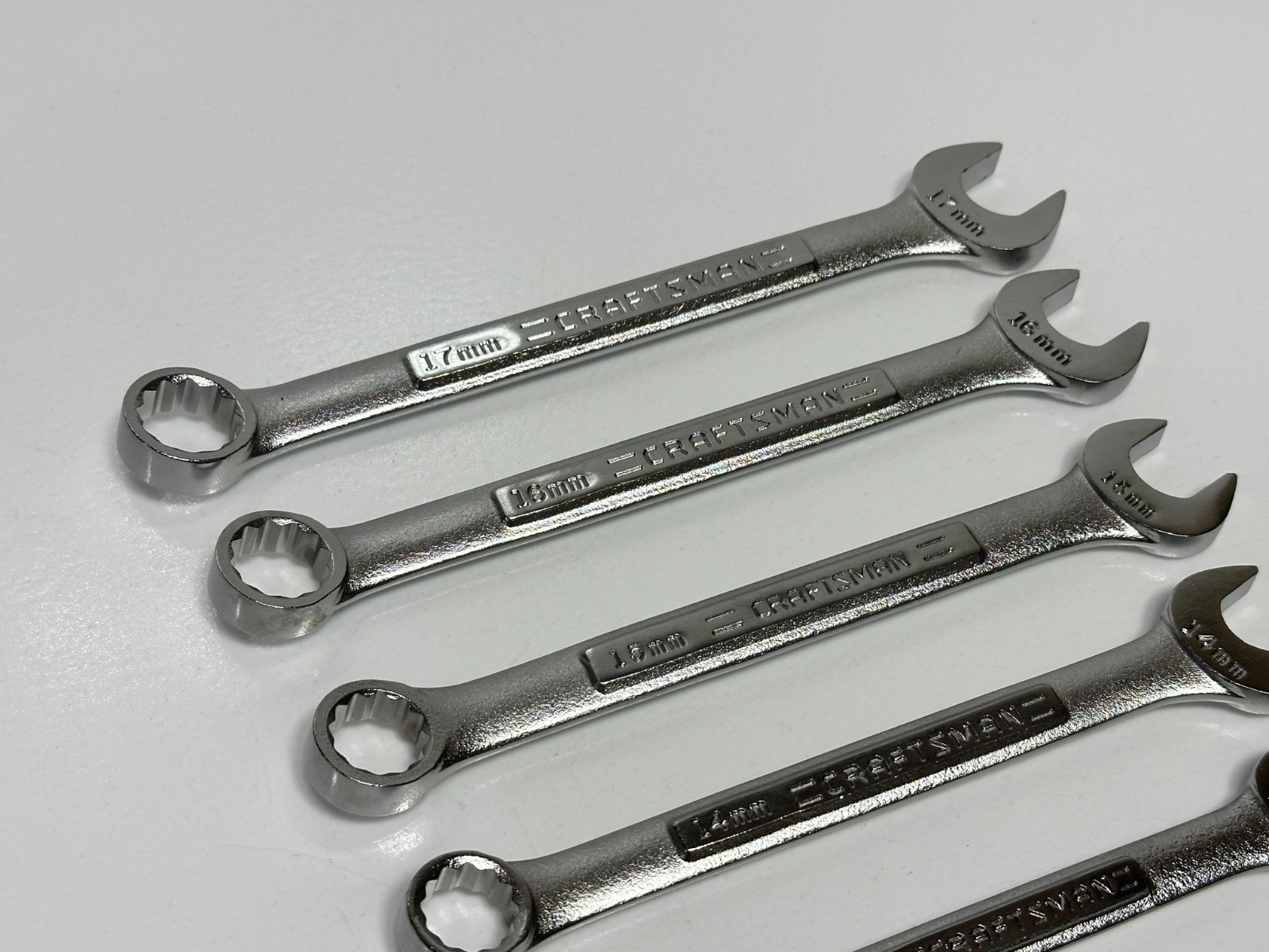 NOS Craftsman Tools USA VA 8pc Metric 10mm to 17mm Combination Wrench Set 12 PT.