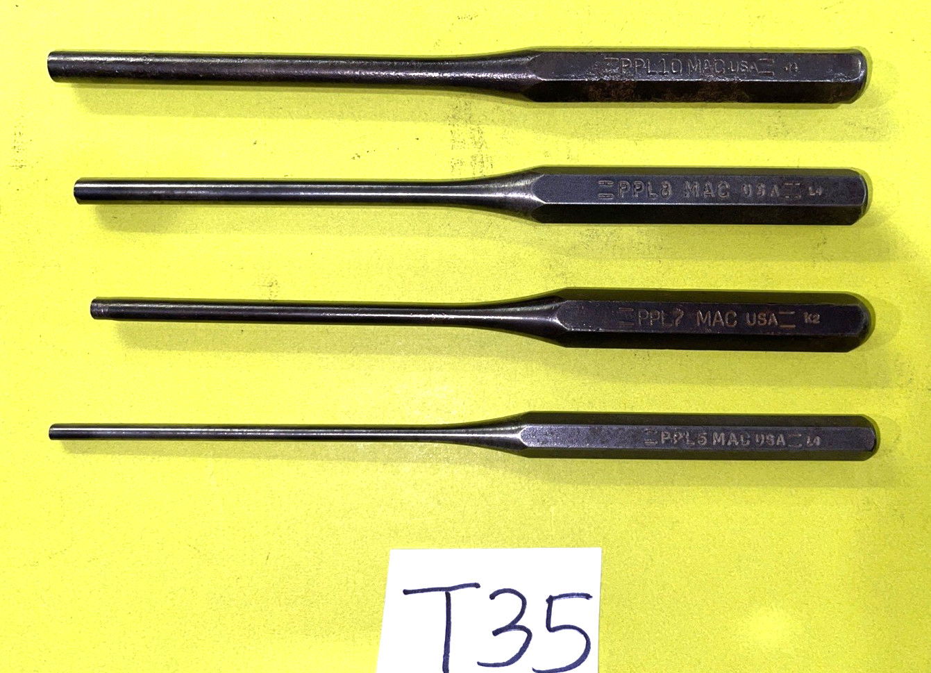 MAC TOOLS 4 PIECE LONG PIN PUNCH 5/32-5/16 SET FREE SHIPPING IN THE US