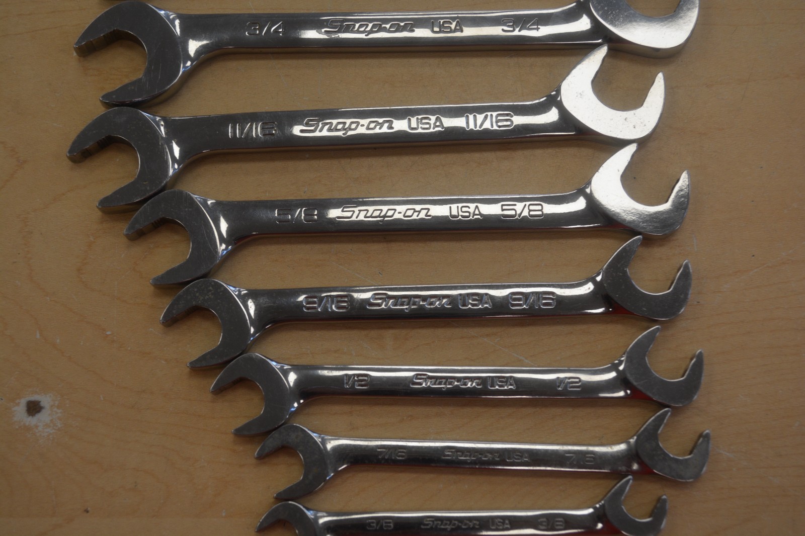 Snap On SVS807A 3/8»-15/16» 10pc Flank Drive Plus Wrench Set *Pre-owned*