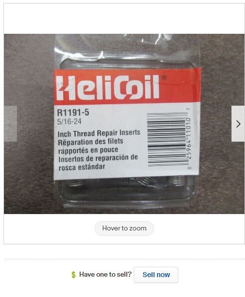 HELICOIL R1191-5 INCH THREAD REPAIR INSERTS 12ct