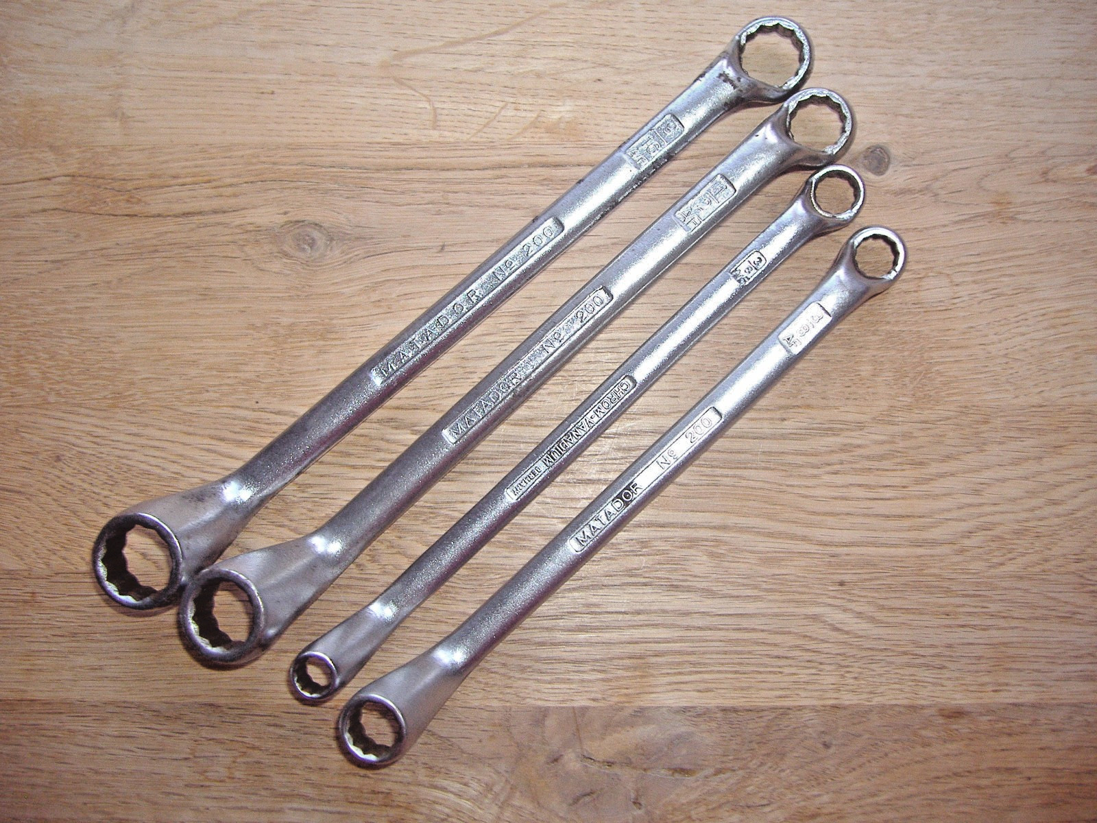 MATADOR 200 SUPER CHROME AF RING SPANNERS 3/8X5/16-3/8X7/16-1/2X9/16-9/16X5/8