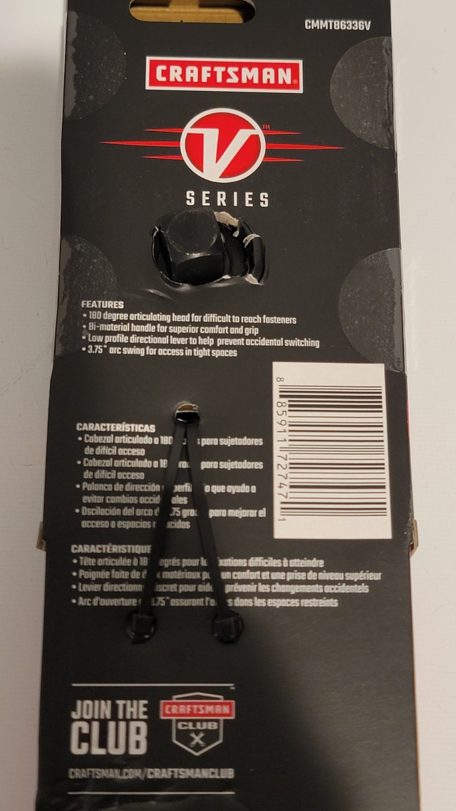 Craftsman V-Series 1/2″ Drive Extended Reach Flex Head Ratchet Comfort Grip New
