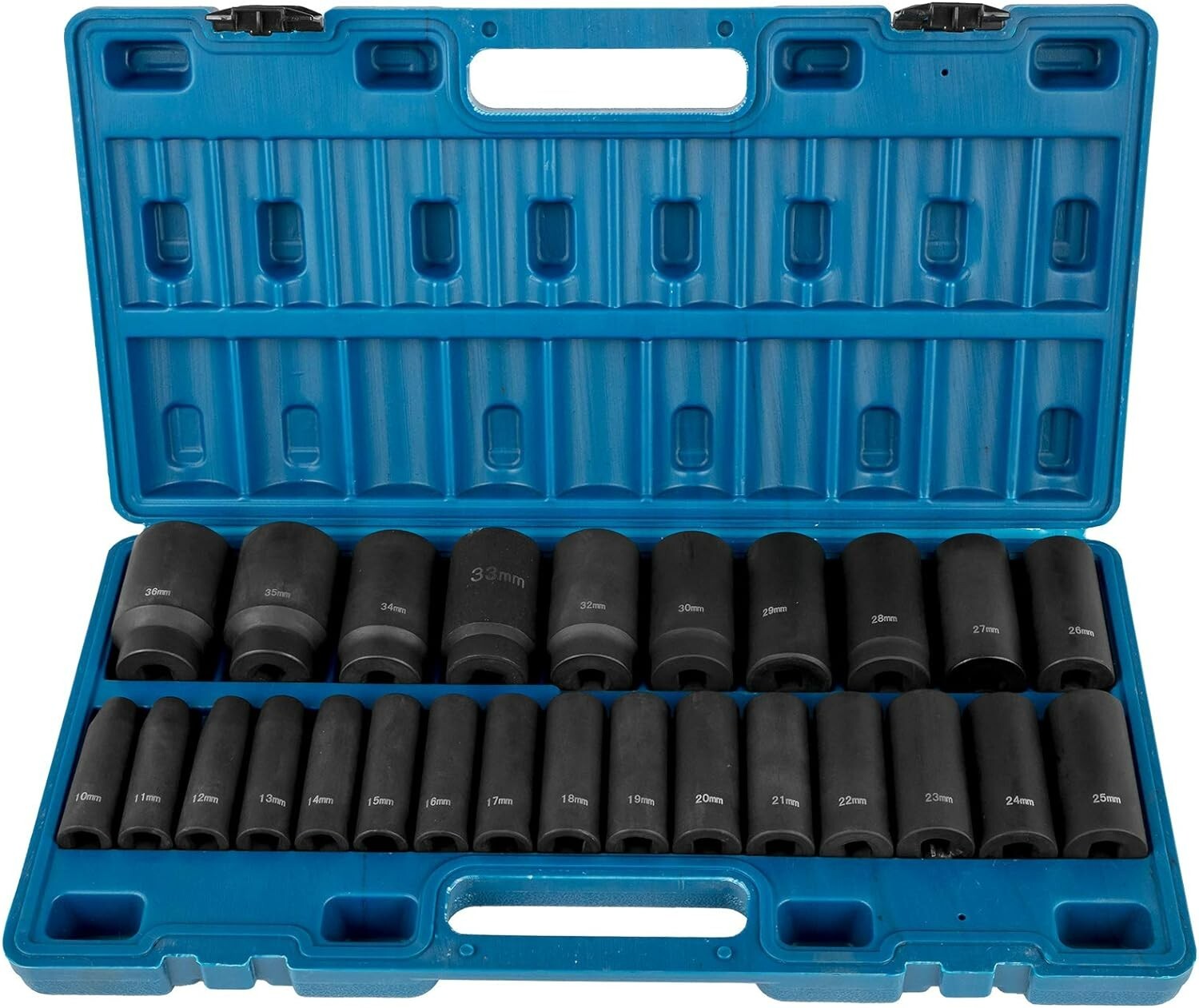 Heavy-Duty Impact Socket Set – 6-Point Sockets – Alloy Steel – Drive – 10mm