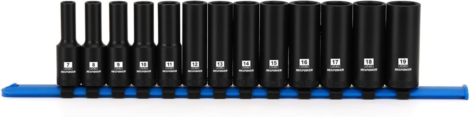 Magnetic 3/8″ Drive Impact Socket Set – 13PC, Chrome Molybdenum Steel, 6 Point