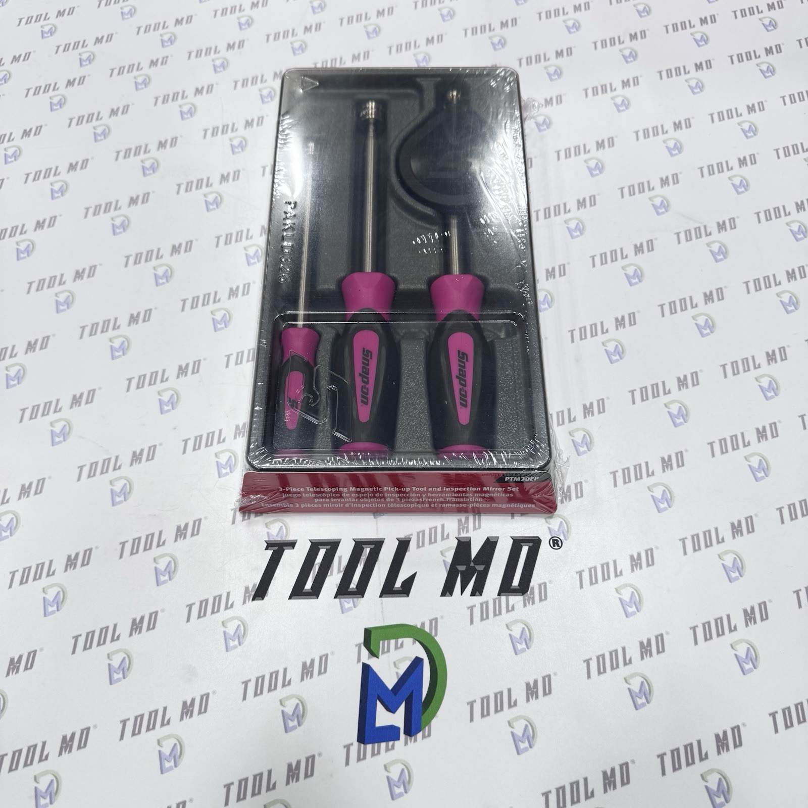 Snap-on Tools NEW ELECTRIC PINK 3pc Telescoping Magnetic Pick Up Tool Set PTM30