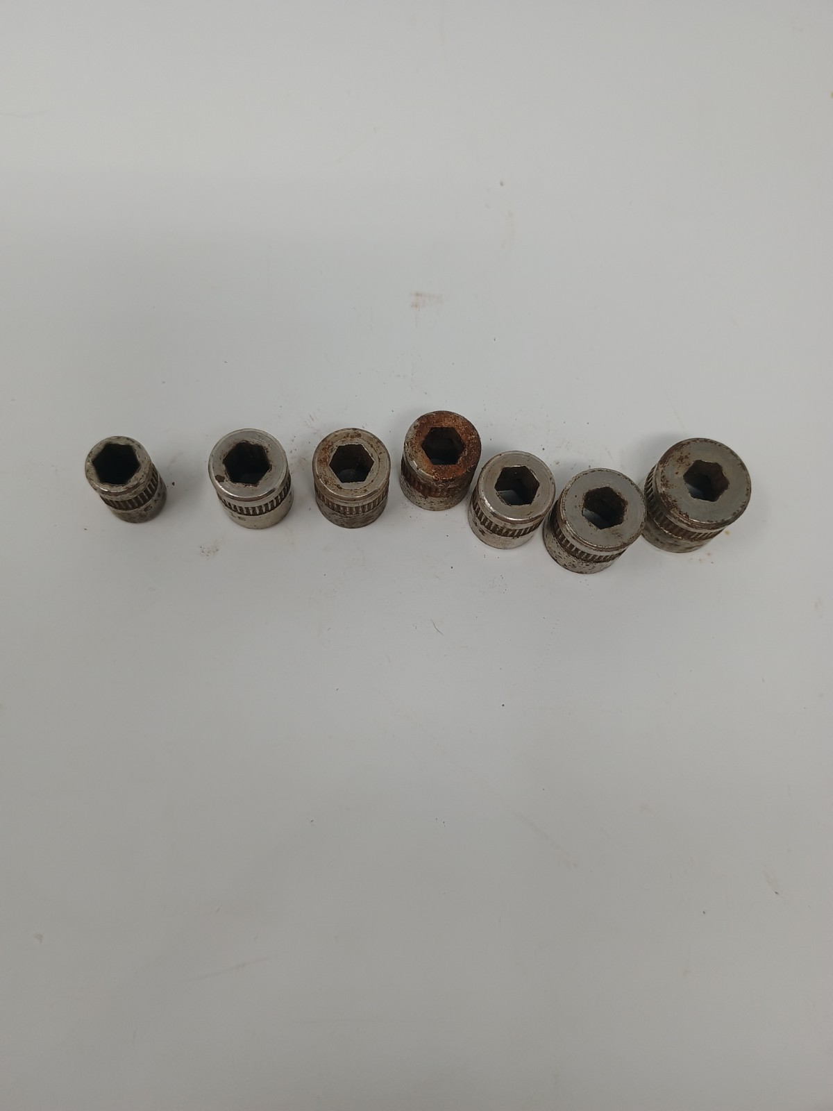 Vintage Hex Drive Socket Set with Hexagon Allen Wrench & Tray