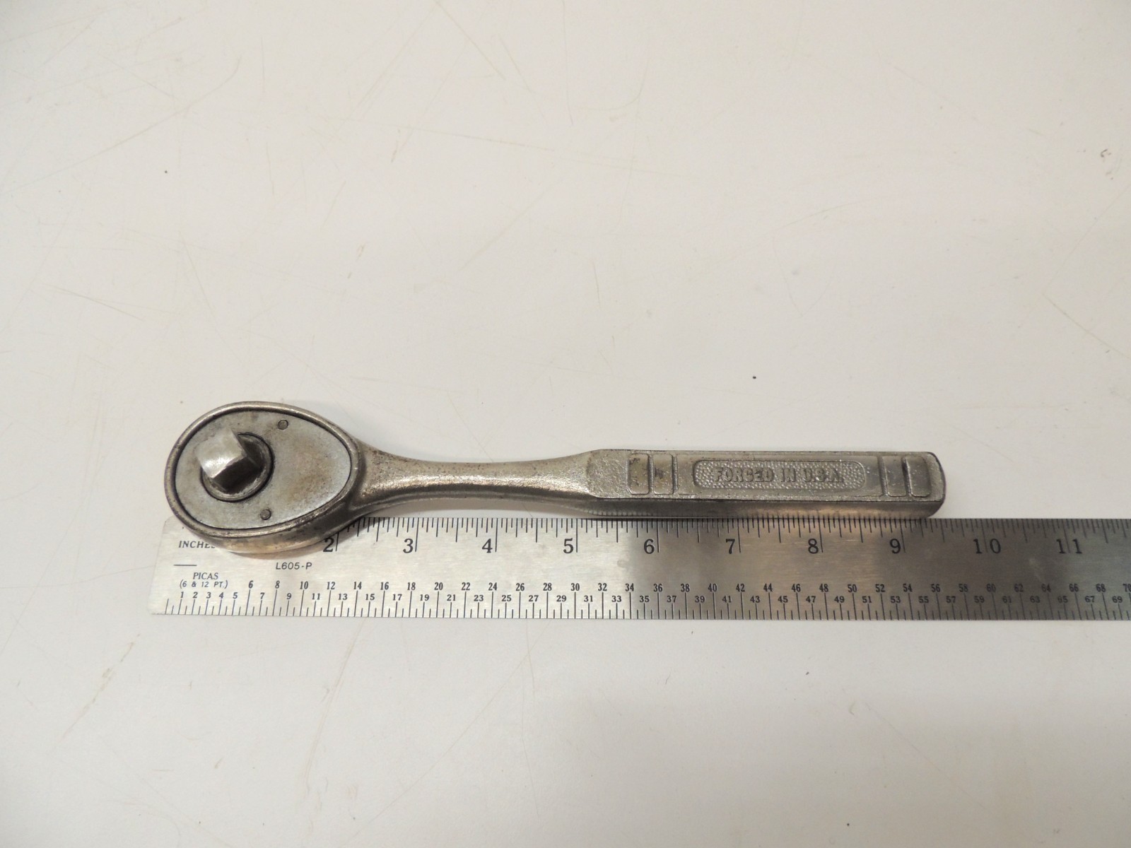 Vtg Firestone Tire 1/2″ Drive Chrome Ratchet Tool Automotive Machinery