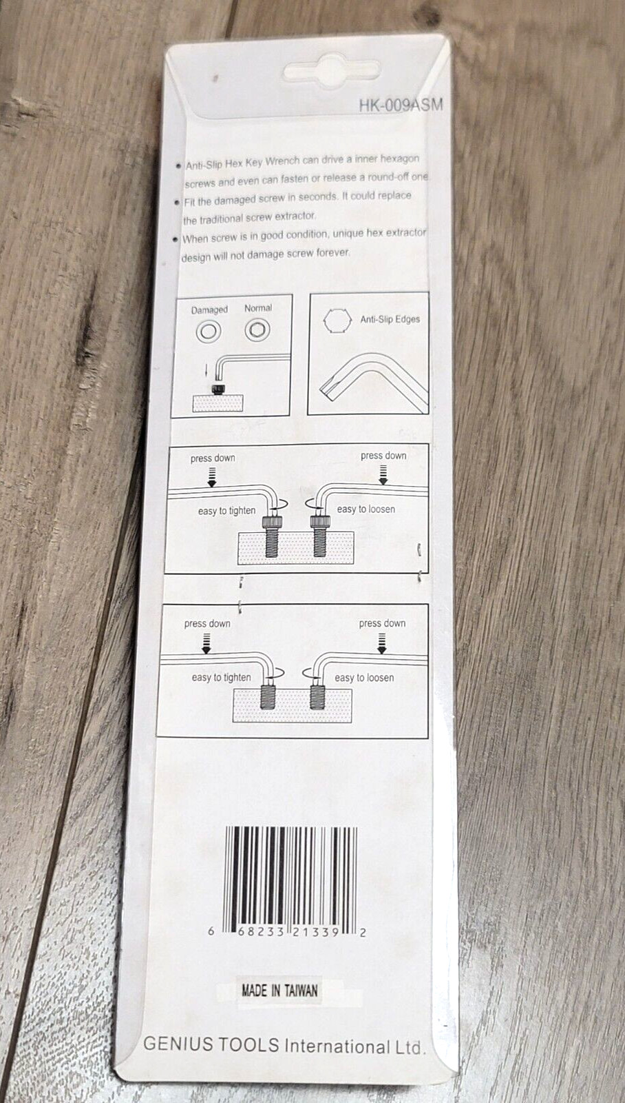 Genius Tools PRO 9pc Metric Long Anti-Slip Hex Key Wrench Set #HK-009ASM