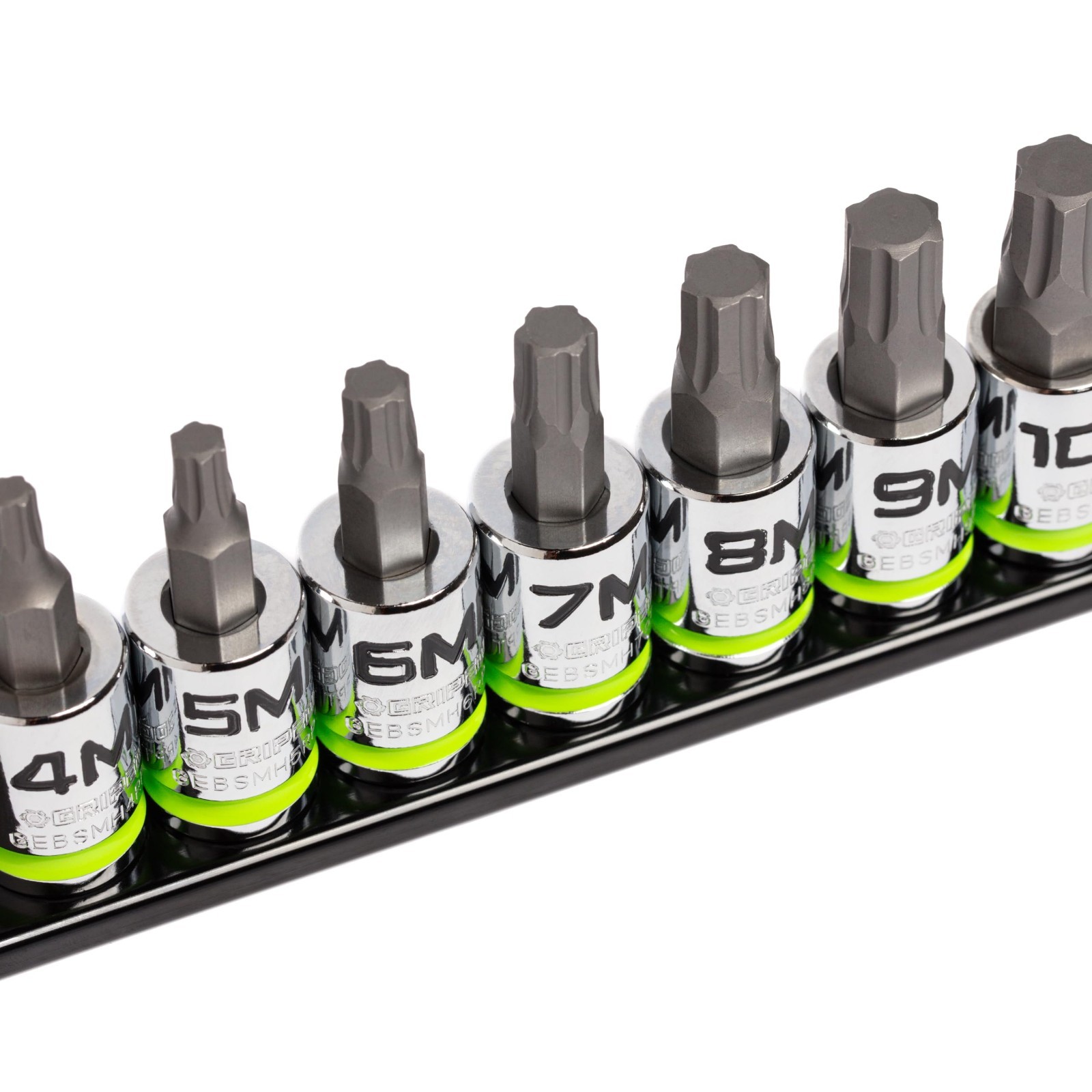 7-Piece 3/8» Drive Short Metric Hex Bit Socket Set | S2 Steel, 4MM-10MM, Storag