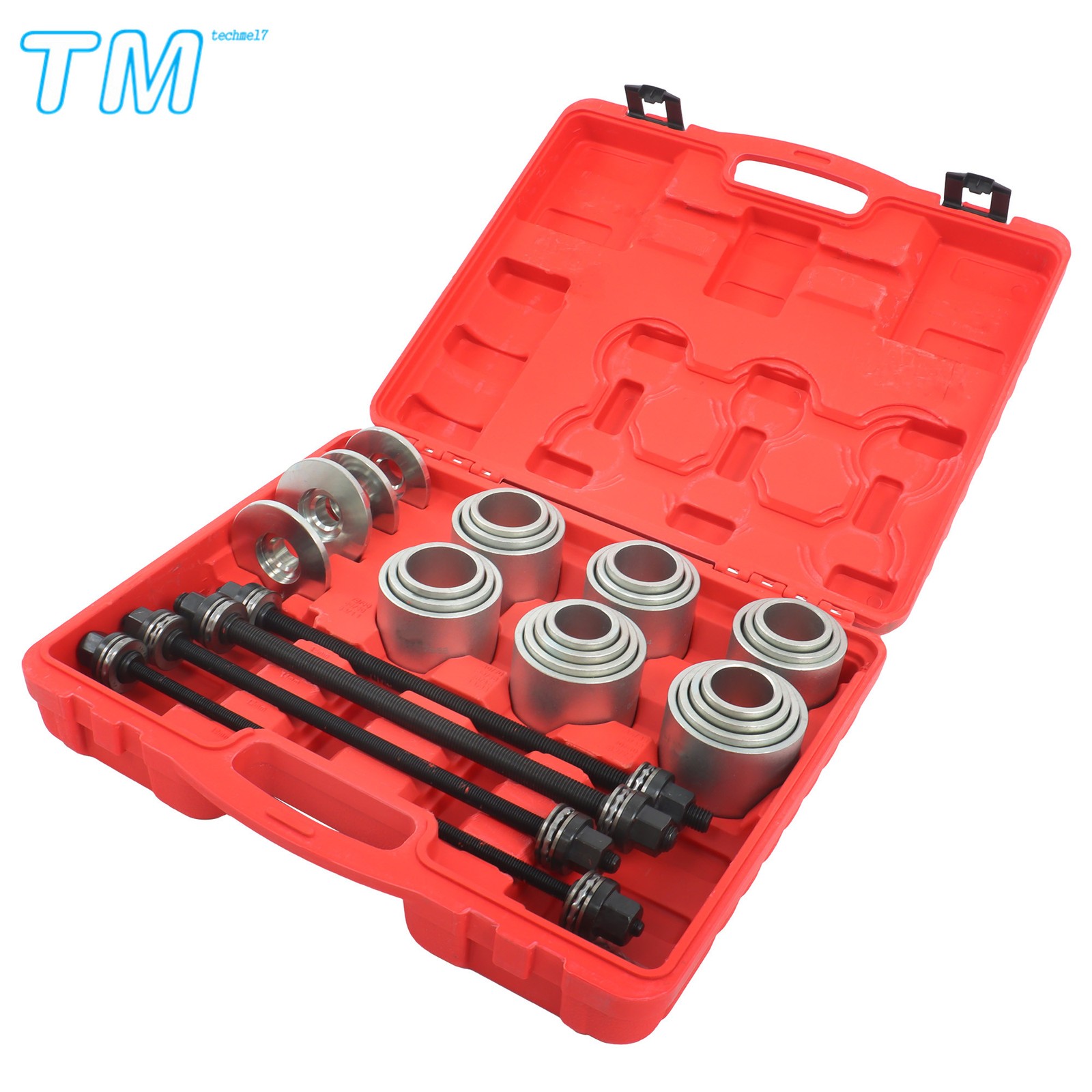 28PCS Pull and Press Sleeve Kit Steel Bush Bearing Removal & Installation Kit