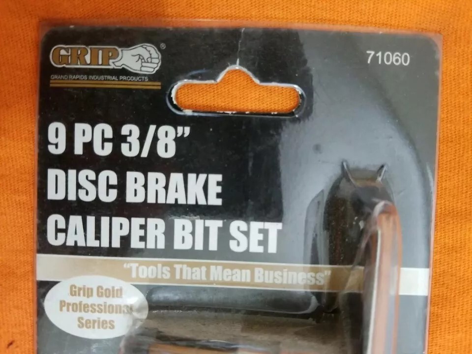 BRAND NEW # 71060 GRIP 9 PC 3/8″ DRIVE DISC BRAKE CALIPER BIT SET ** (FVS031093)