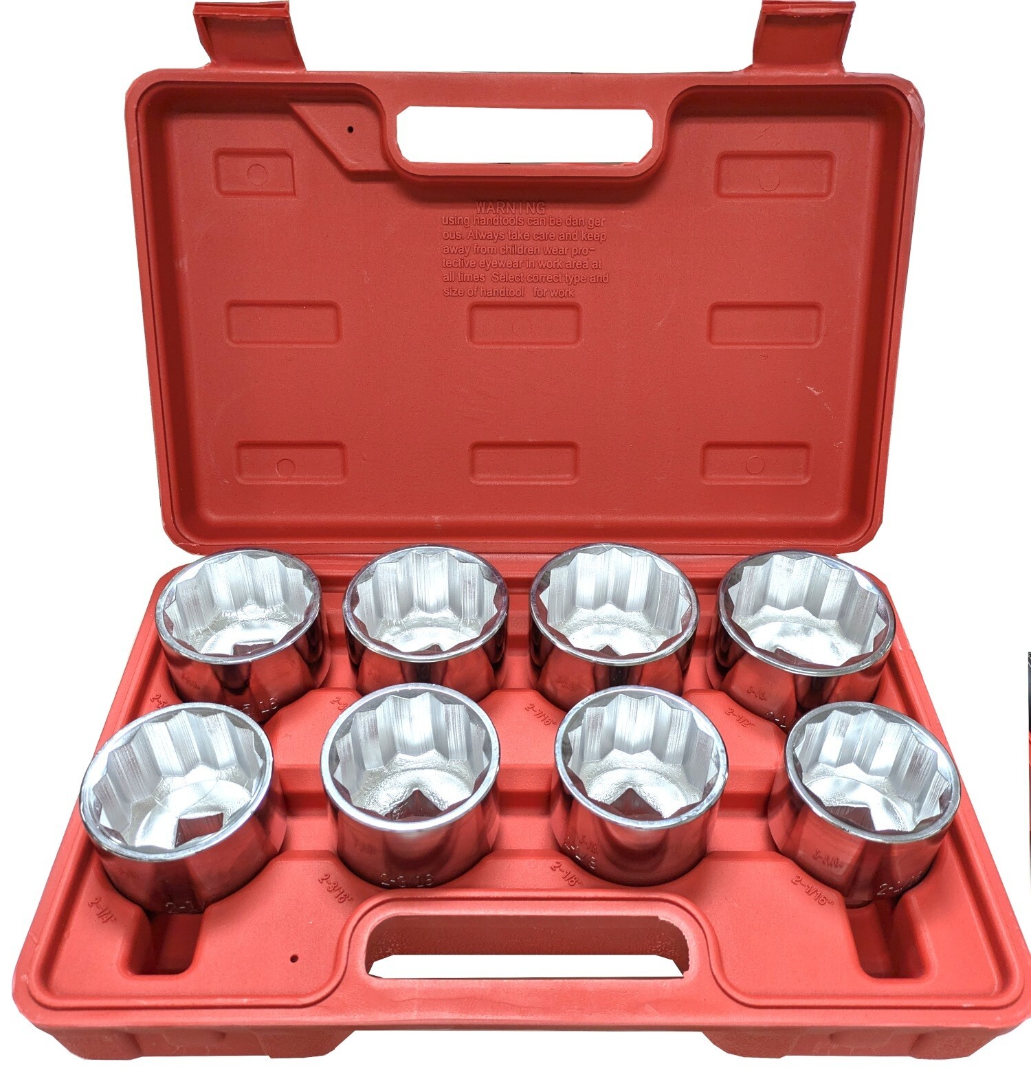8PC 3/4″ DR. 12 Point Standard Tool SAE JUMBO Chrome-Plated Socket Set