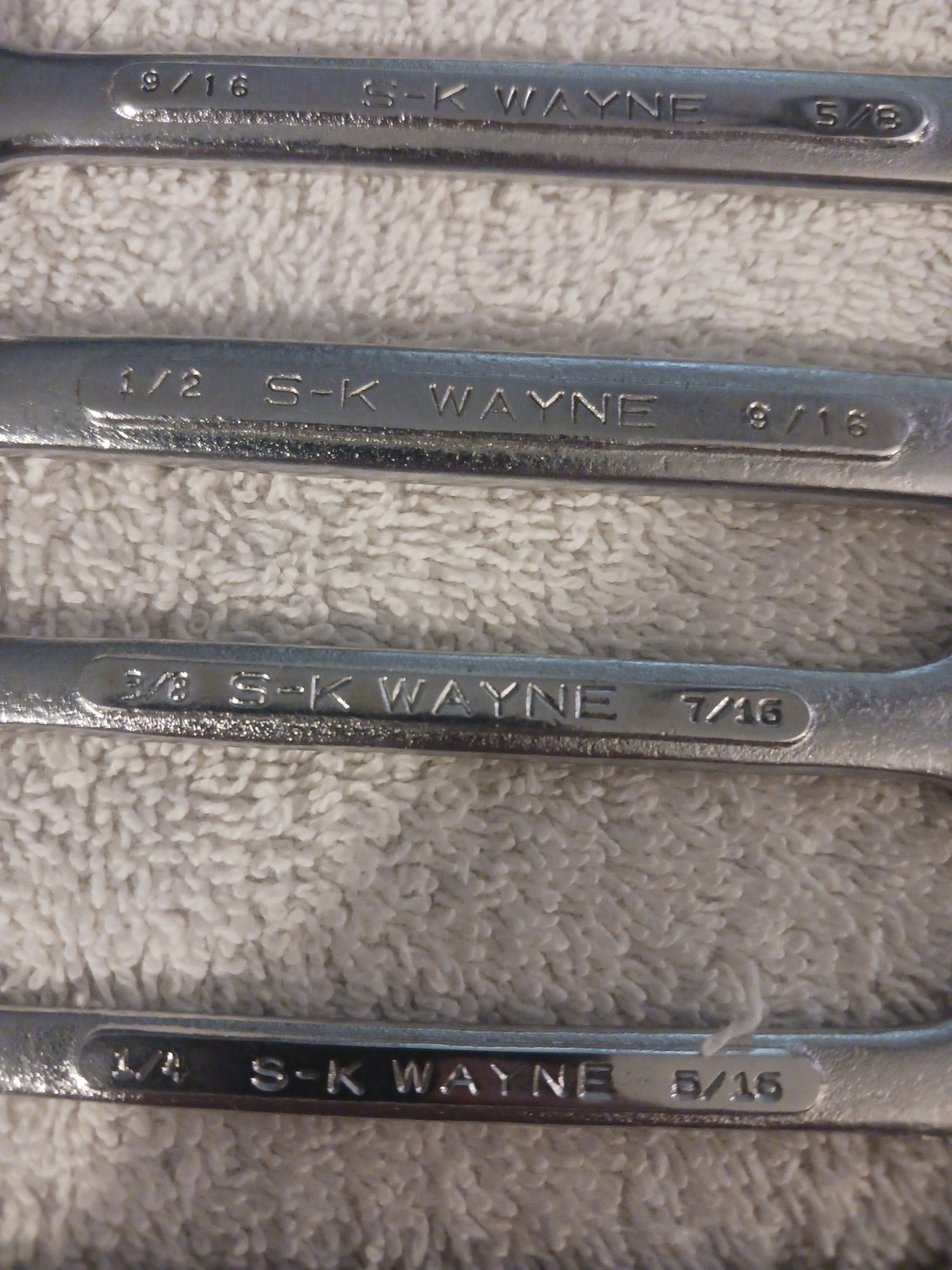 SK Wayne Tools 10pc Double Open End 1/4” – 1” SAE Wrench Set USA