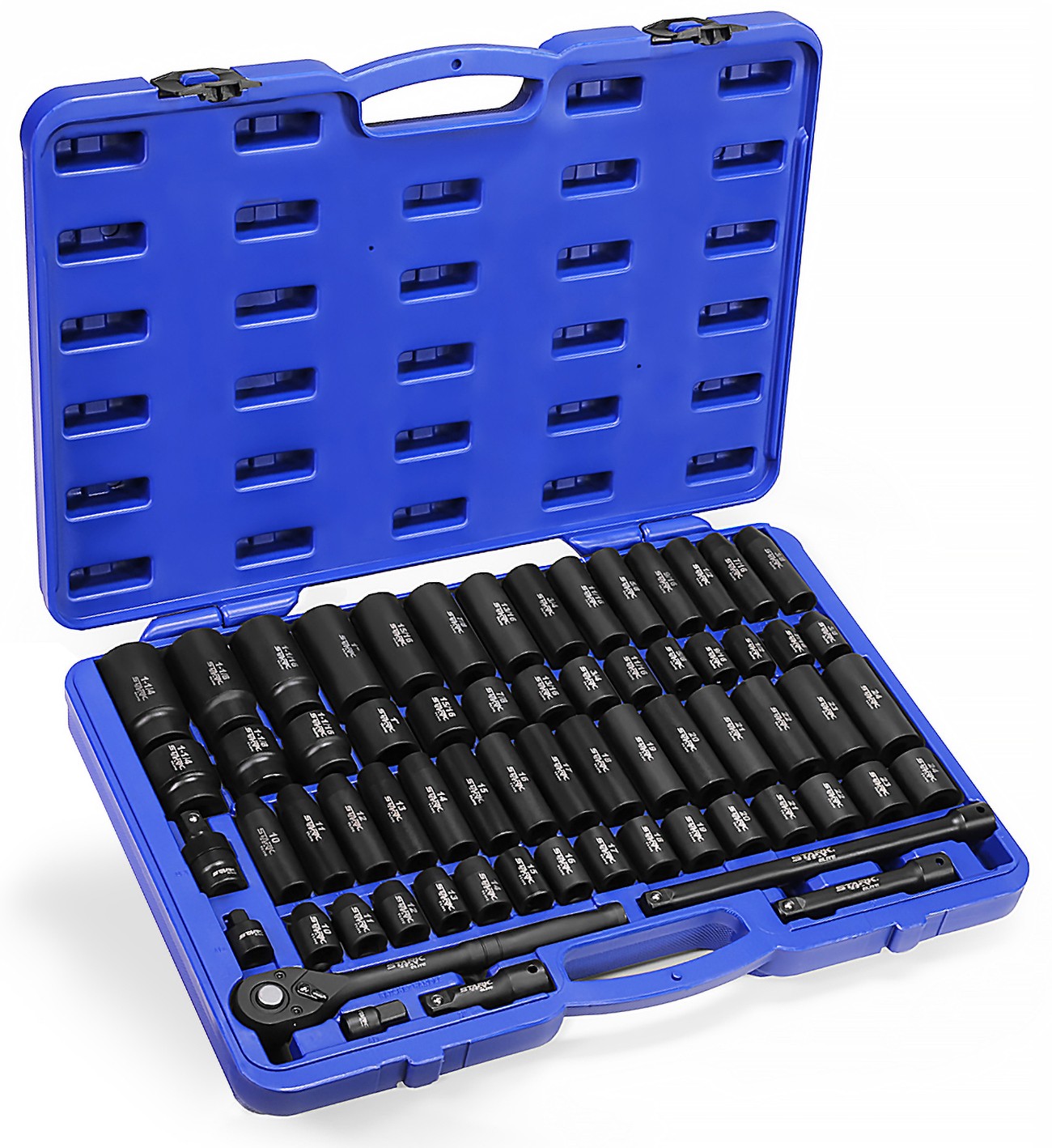 65pc Set SAE & Metric 1/2″ Drive Deep & Shallow Impact Socket Adaptor Reducer
