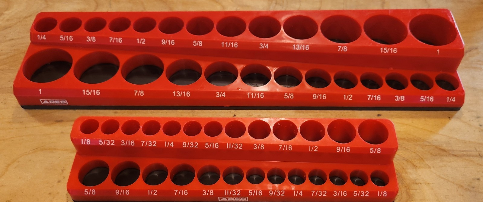 ARES 70232 SAE 1/4″ + 70234 3/8″ SAE Socket Organizer – 2 Pc