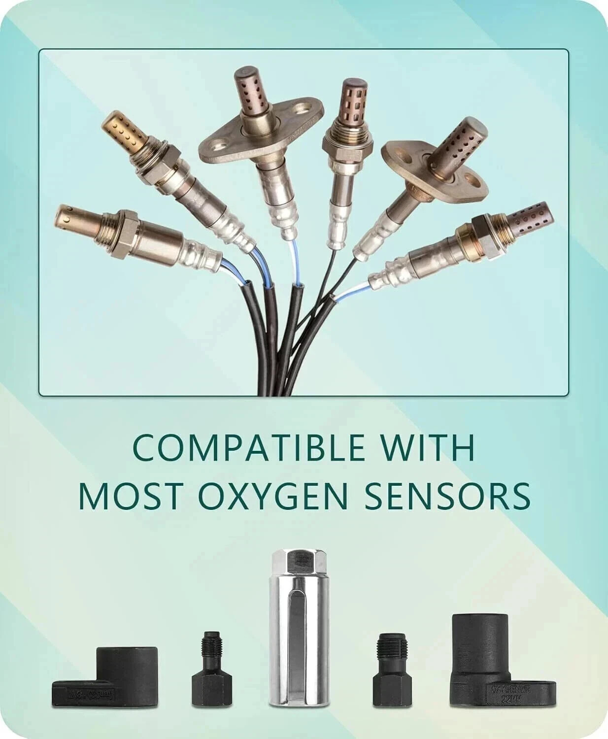 5Pcs O2 Oxygen Sensor Socket Wrench 3/8″ 1/2″ 22mm Auto Repair Installer Tool