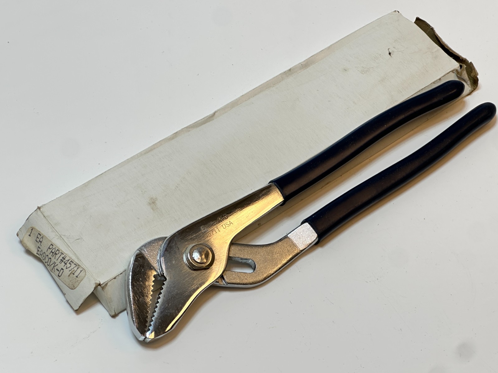 Easco (KD) Tools USA 45711 Tongue & Groove Water Pump Pliers, NEW Old Stock, Box