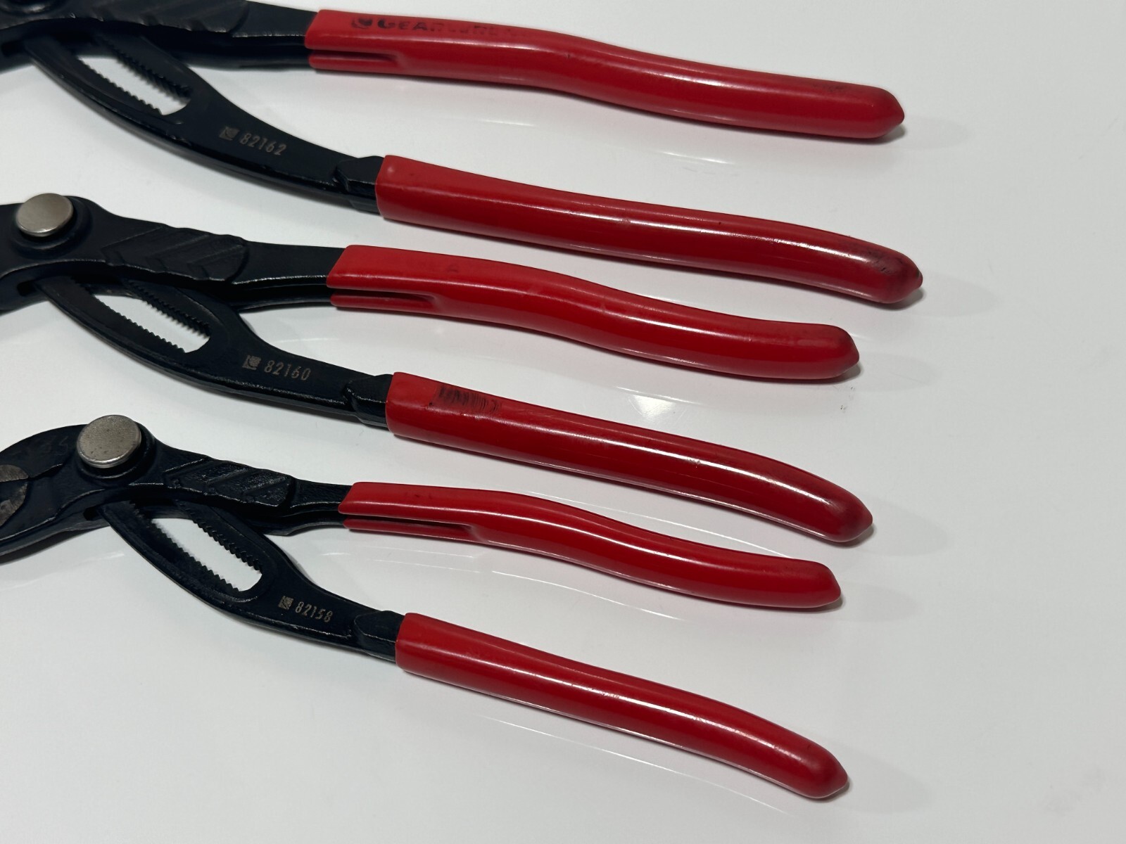 GEARWRENCH 82118 3 Piece Push Button Tongue and Groove Plier / Multi Grip Set