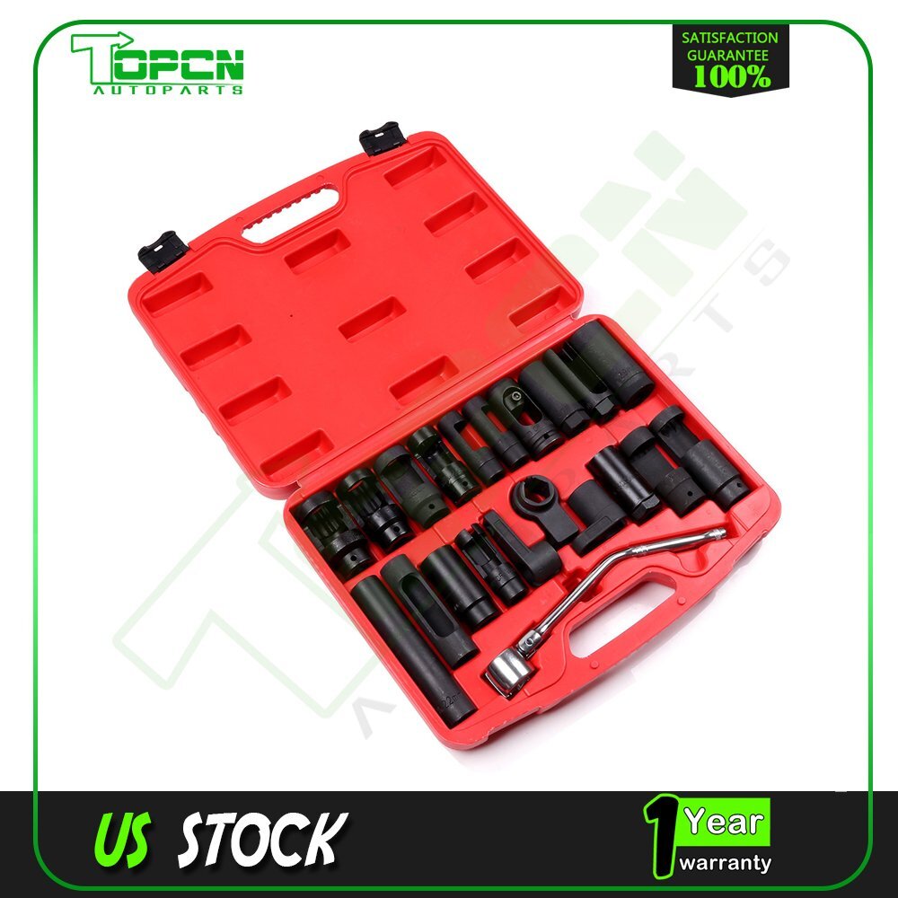 21 Pcs Oxygen Sensor Special Socket Set for Removing Oil Pressure, Vacum