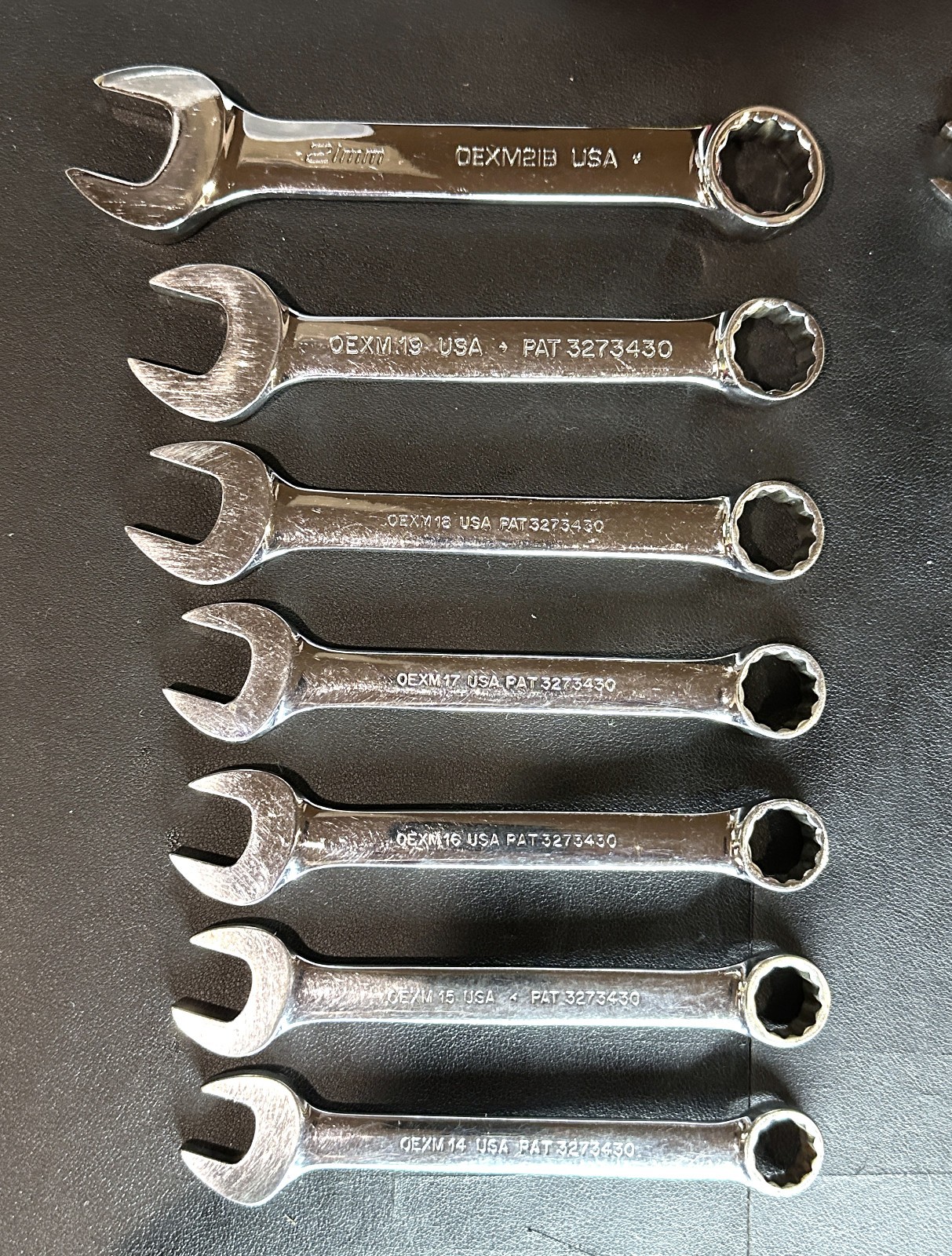 SNAP ON OEXM-SERIES 15-Pc 12-Pt Metric Flank Drive® Short Combination Wrench Set