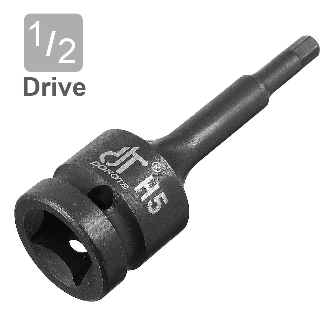 uxcell 1/2″ Drive x H5 (5mm) Impact Hex Bit Socket, Metric 3″ Length, Cr-Mo…