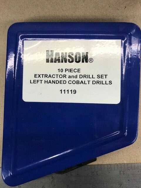IRWIN HANSON #11119 SCREW EXTRACTOR SET WITH LEFT HAND COBALT DRILLS – NEW