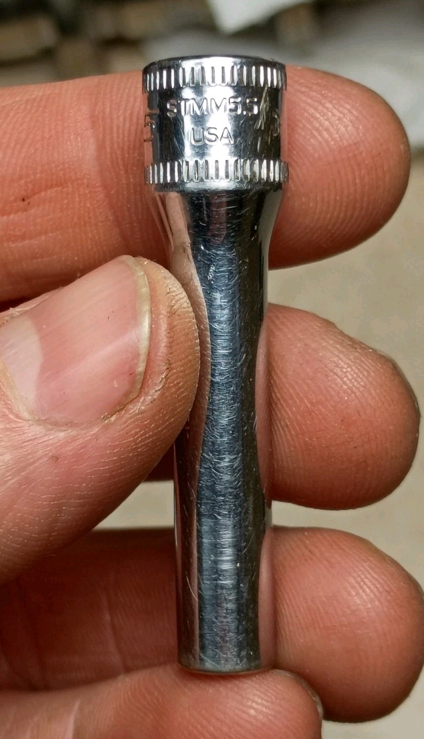 Snap-on STMM5.5 Socket 1/4″ Drive 5.5mm Metric Deep 6 Point Chrome USA Made