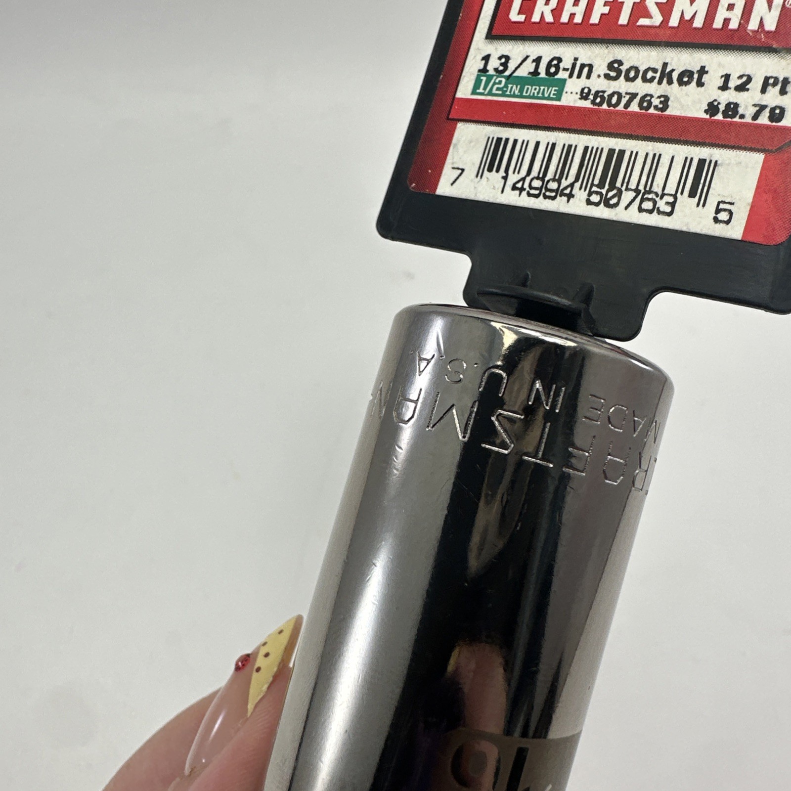 CRAFTSMAN 13/16 Inch Deep Socket SAE 1/2-Inch Drive 12-Point New!