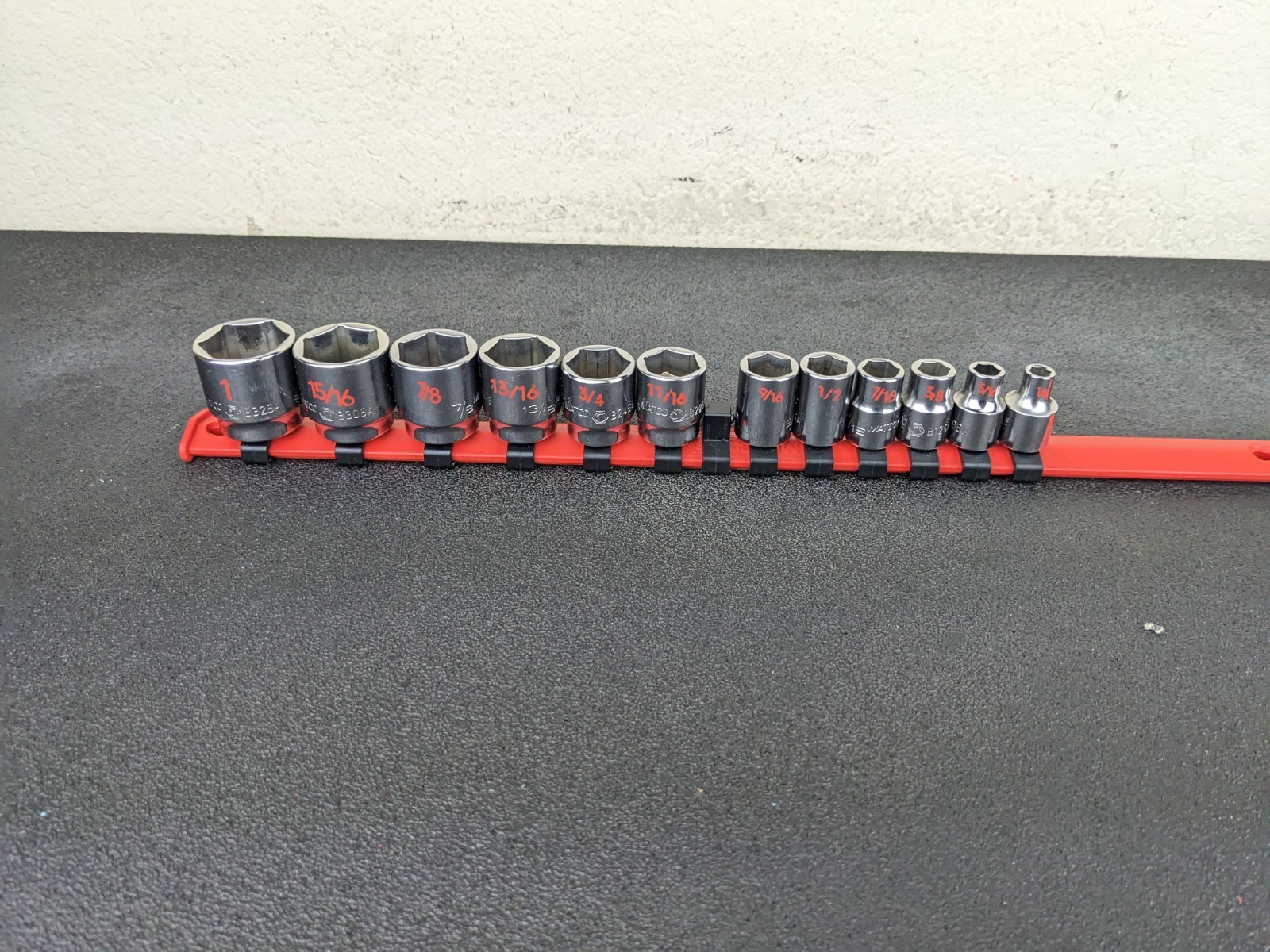 #bp136 Matco Tools NEW SB136TA SAE 1/4-1” Shallow Socket Set 6 Point