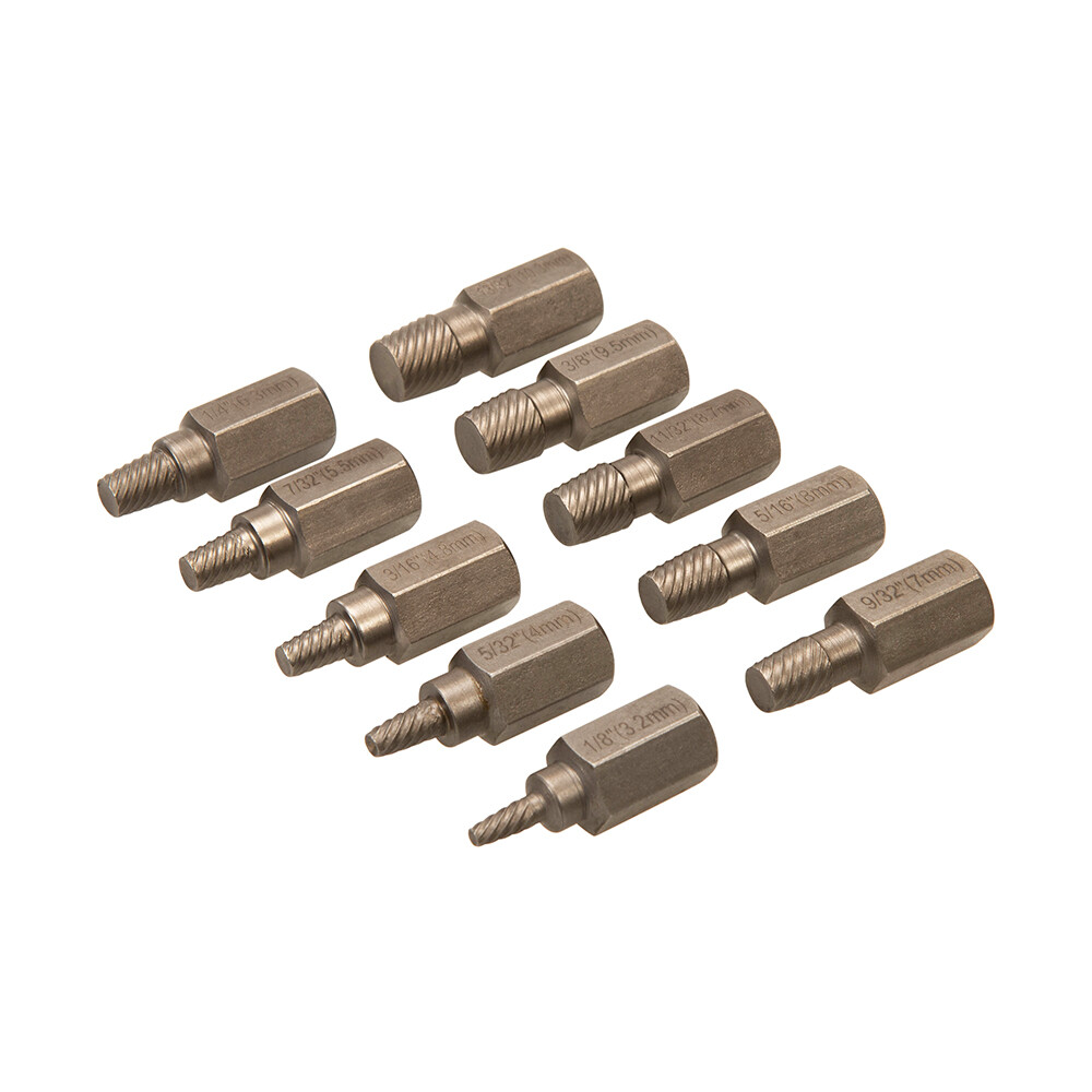 Screw Extractor Tool Set 3.2mm – 10.3mm Silverline 10 Piece High Torque Damaged