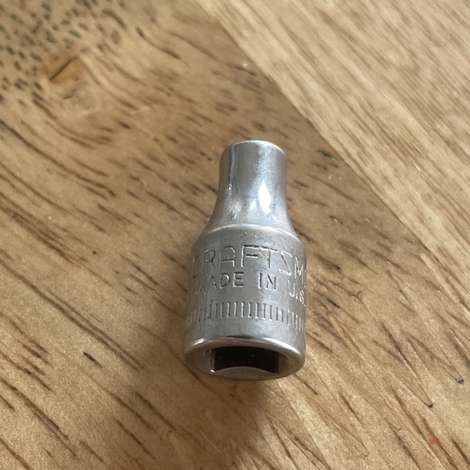 Craftsman 1/4″ Drive 4MM 6 Point Shallow Socket Metric -V- 43505 USA NICE