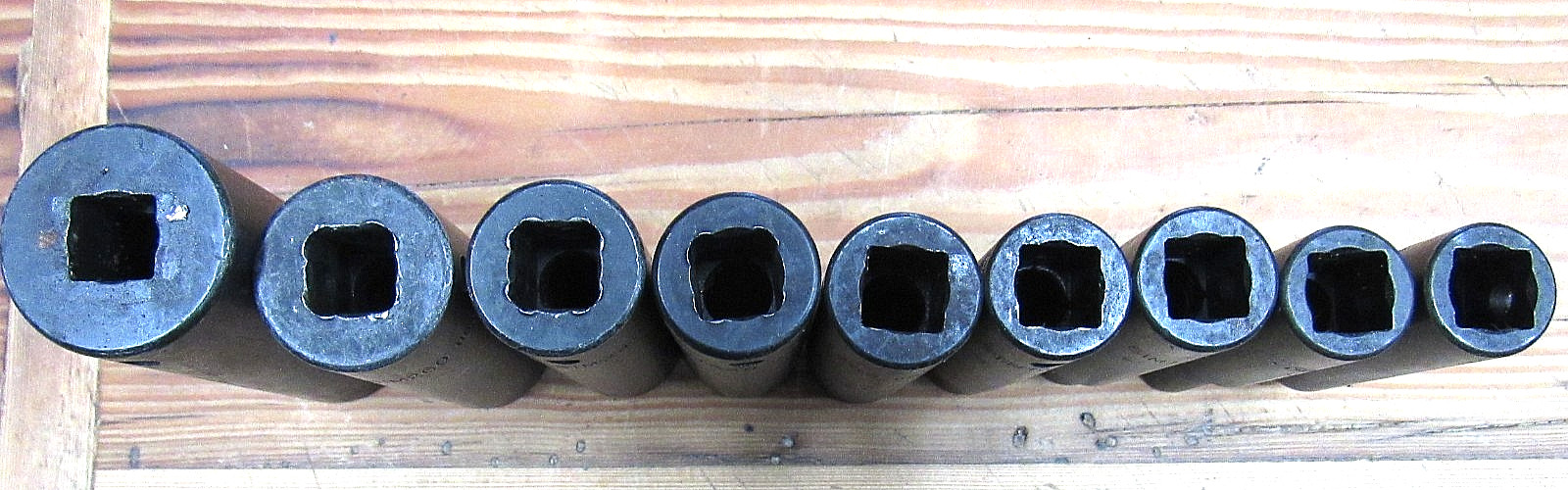 Snap On SIM120-320 1/2″ Drive 9 piece Impact Deep Socket Set 3/8″- 1″ 6 pt