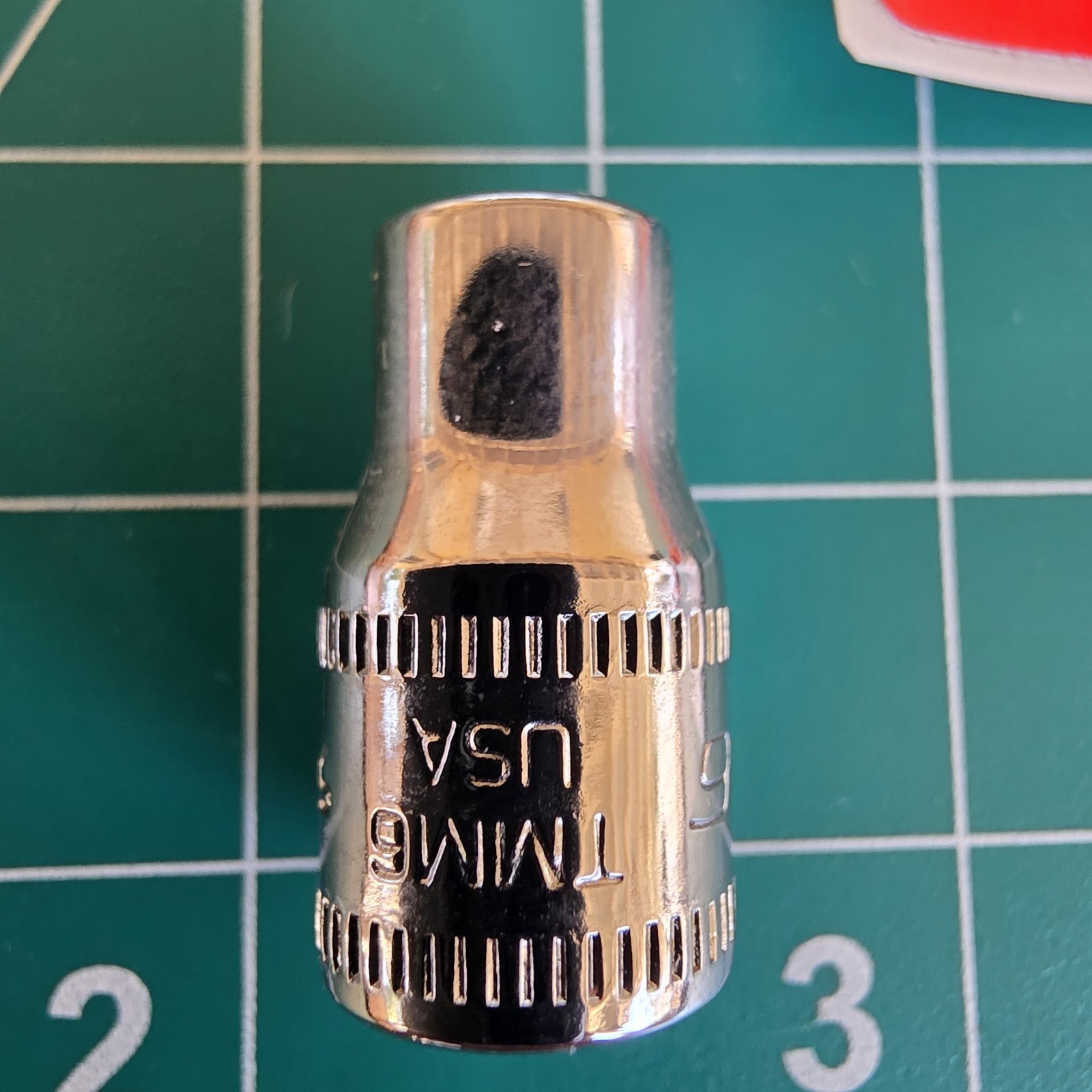 Snap-on Tools Socket 1/4″ Drive 6mm Metric Shallow 6 Point Chrome TMM6 USA