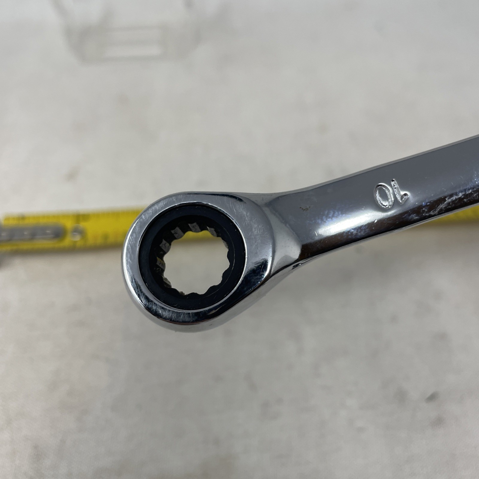 Chrome Vadnium 10 mm Ratchet Wrench/ Open End Combo Wrench 6” Long