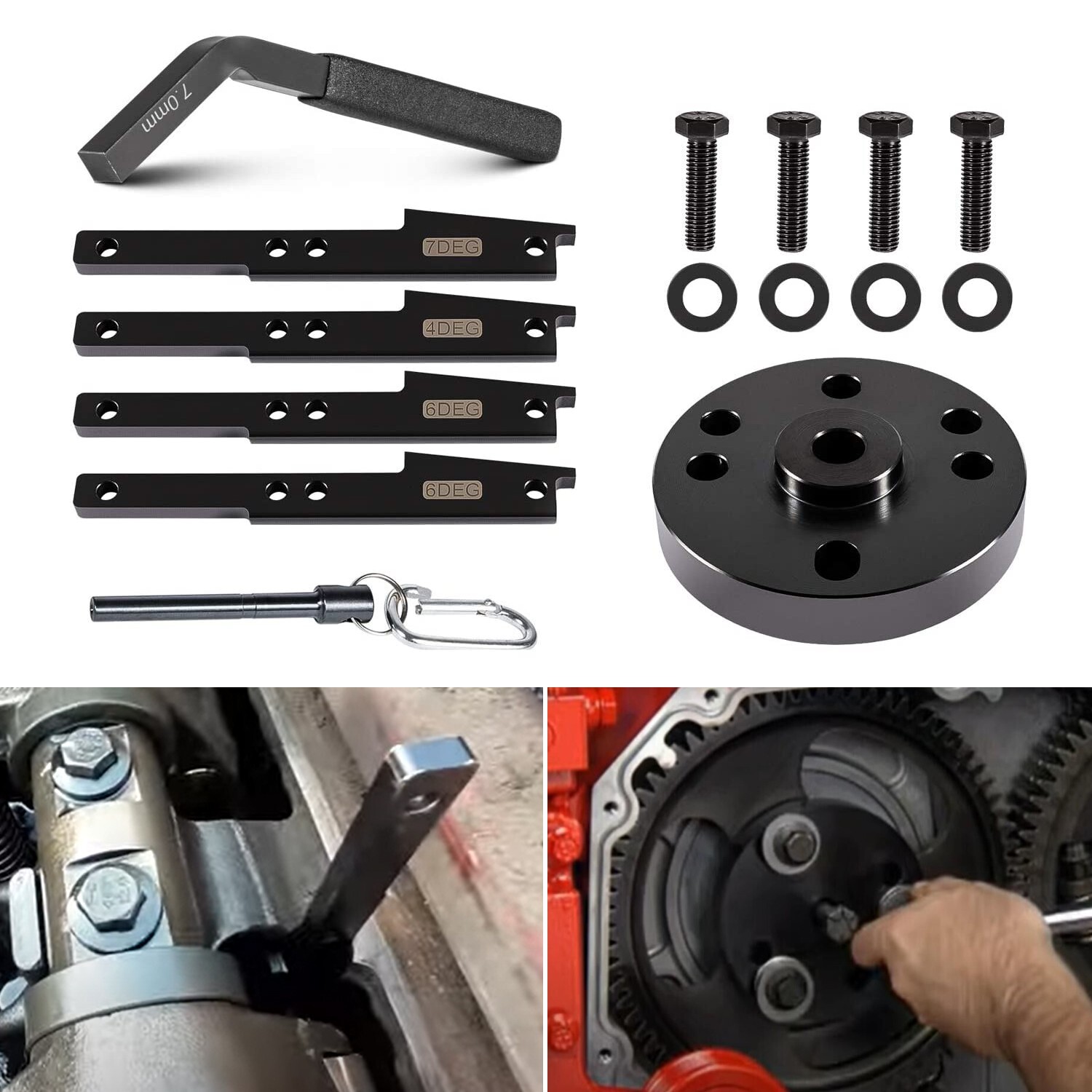 3163021 3163069 3163530 Cummins ISX QSX Timing Injector Cam Gear Puller Tool Kit