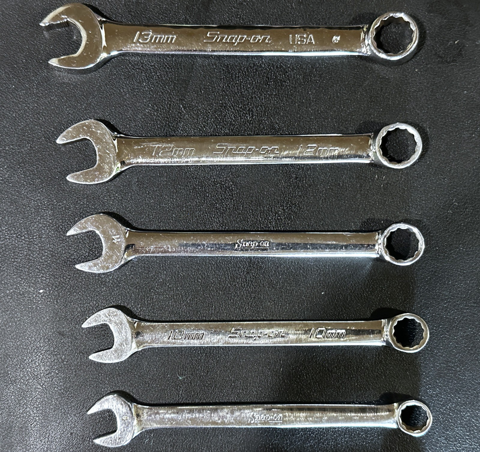 SNAP ON OEXM-SERIES 15-Pc 12-Pt Metric Flank Drive® Short Combination Wrench Set