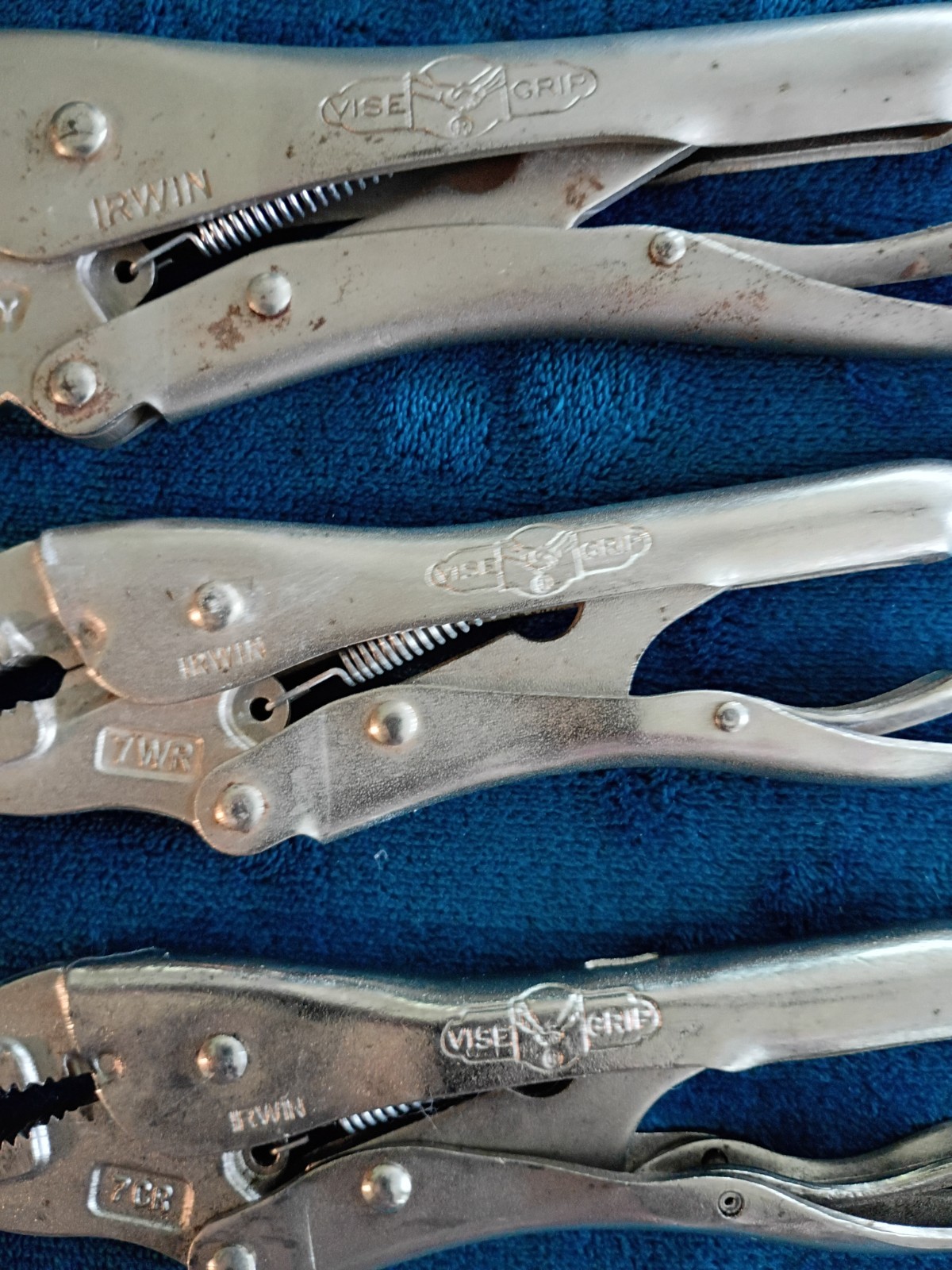 Irwin Vice-Grip Locking Pliers Set 10WR, 7CR and 7WR Curved Jaws.