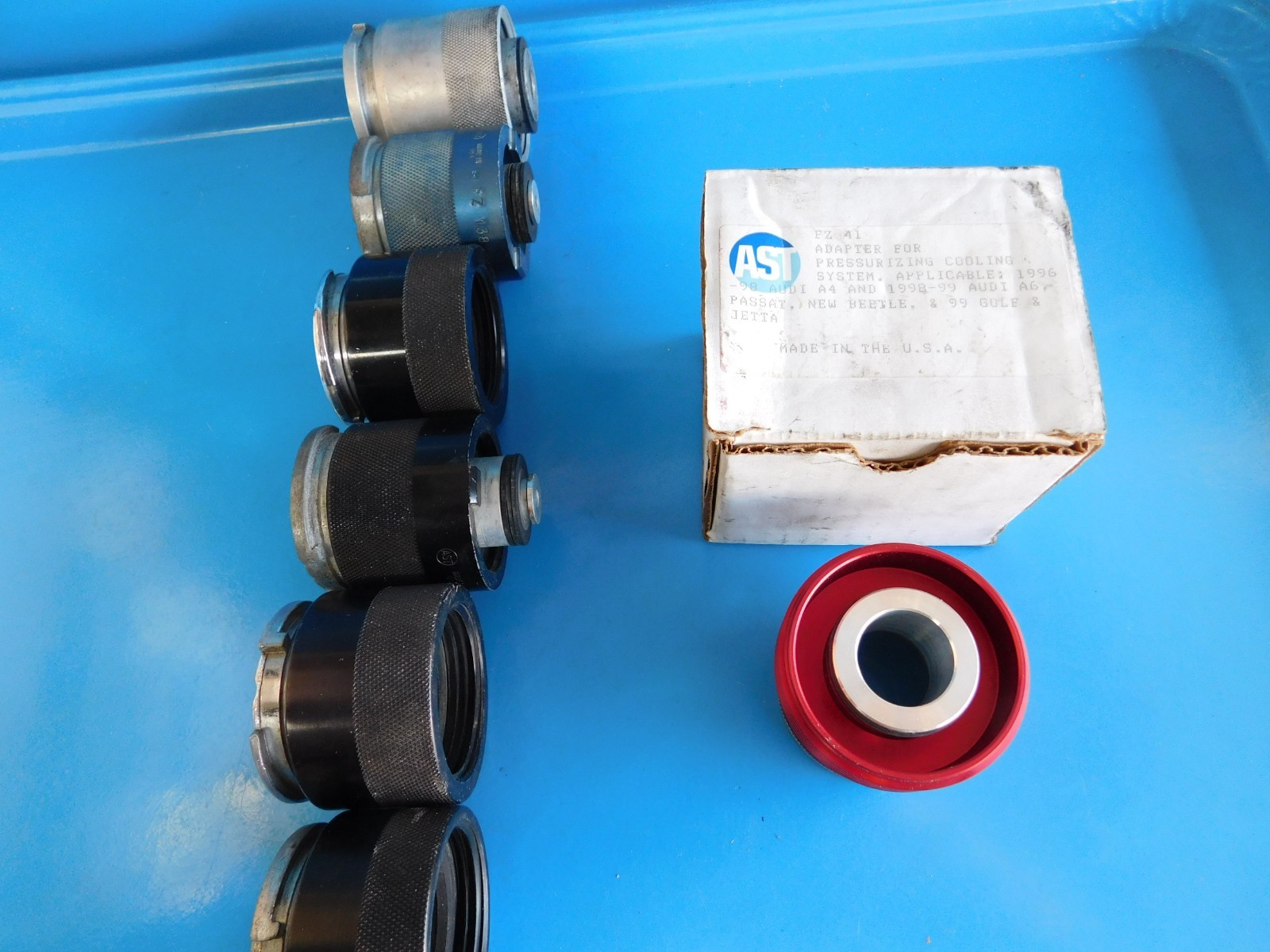USED, AST RADIATOR PRESSURE ADAPTOR LOT OF » 8 » TOTAL