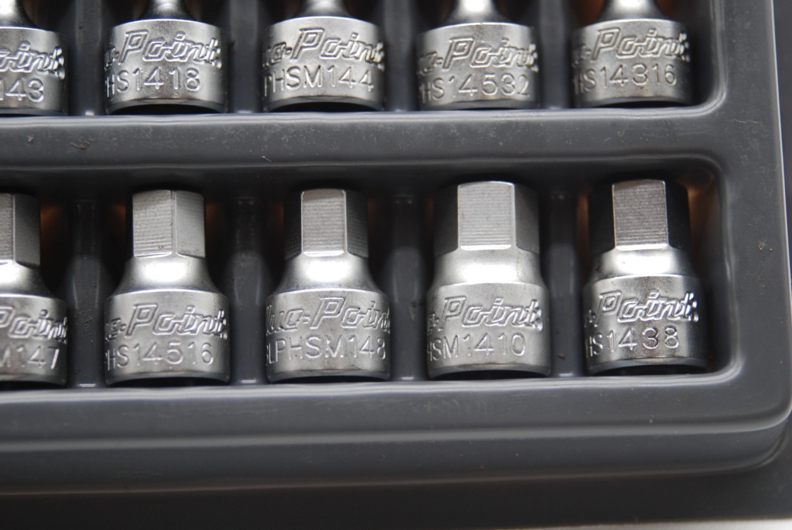 Blue-Point Tools 18pc 1/4″ Stubby Tamper Proof Hex Dirve Set
