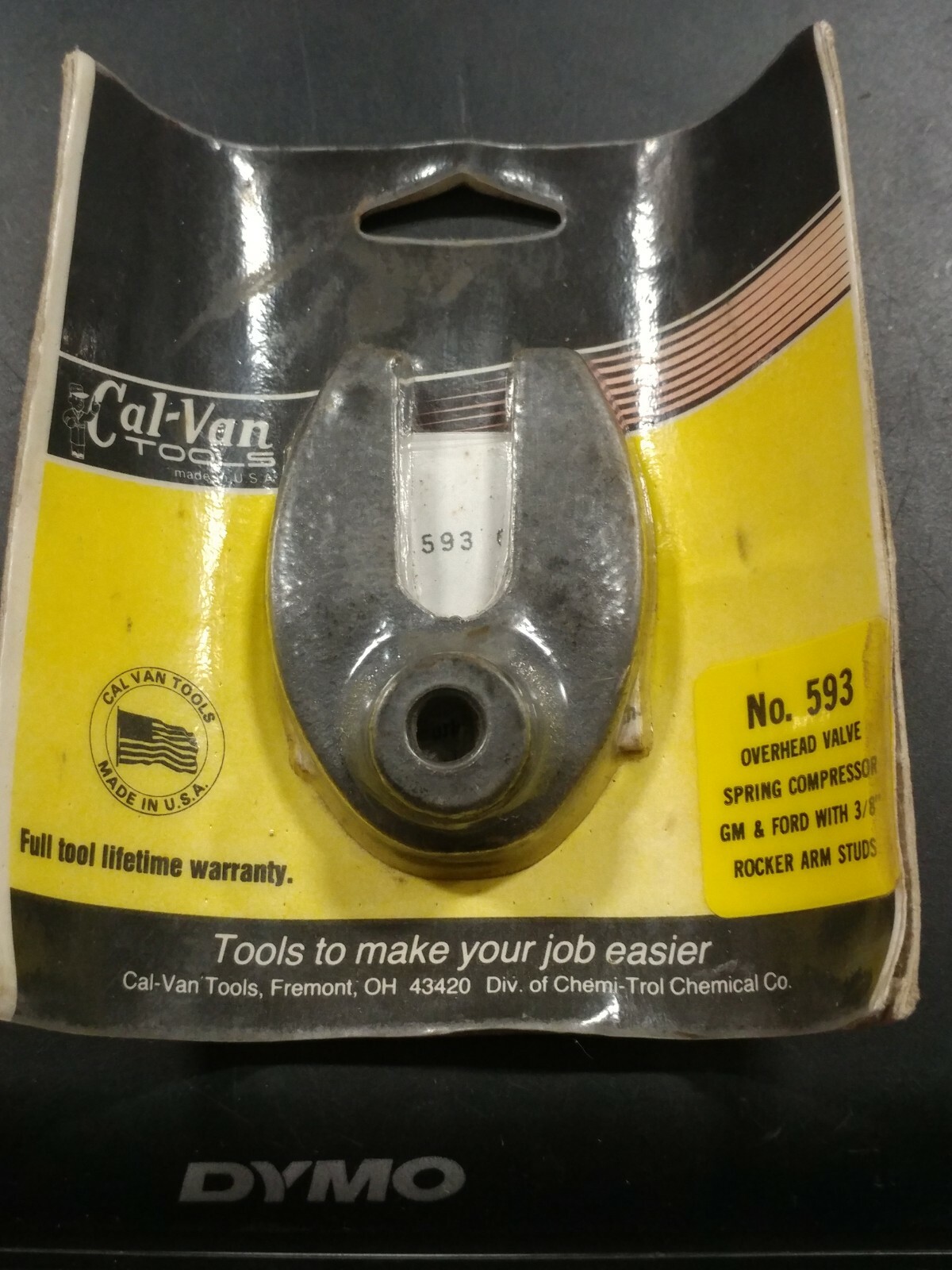 Cal Van Tools, Part #593, Overhead Valve Spring Compressor, GM & Ford With 3/8″