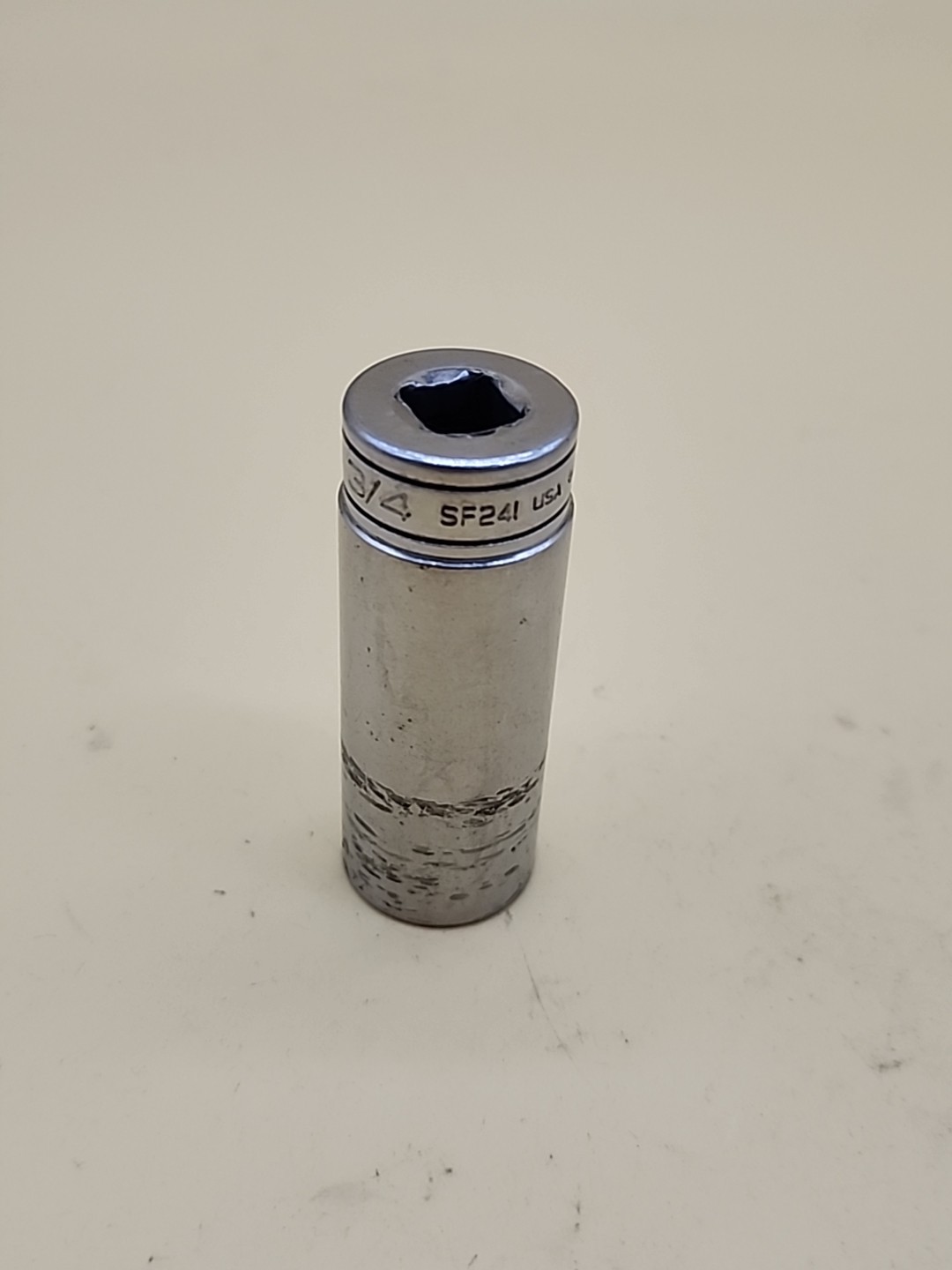 Snap-on Tools 3/8″ Drive 3/4″ 12PT SAE Deep Chrome Socket SF241 USA