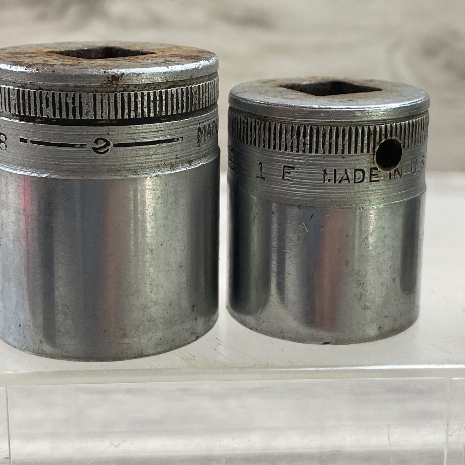 Snap On USA Socket Set 1/2” Drive 12 Point 1 3/16 + 1 1/8 + 1 + 19/32 + 11/16 +