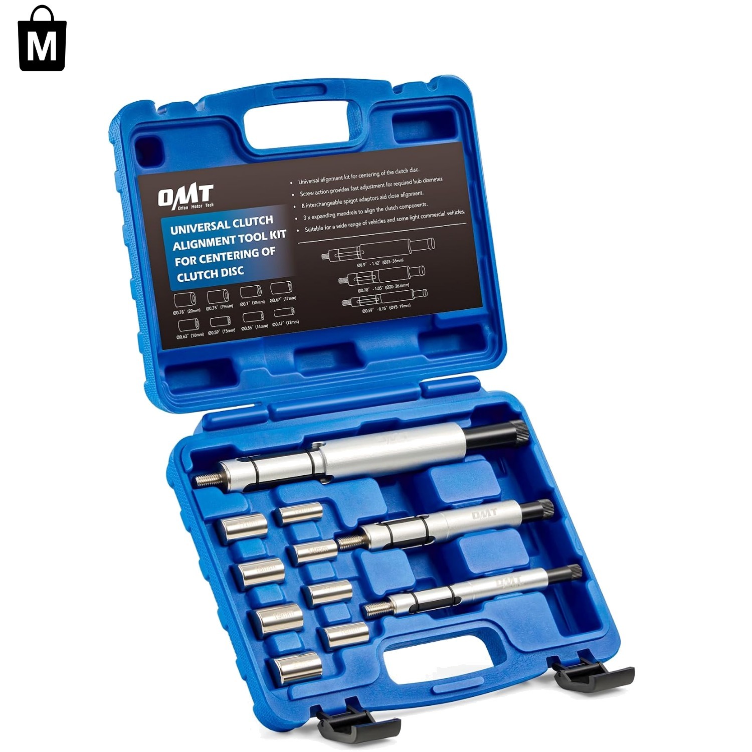 11pc Heavy-Duty Universal Clutch Centering Tool Set for Precise Disc Alignment
